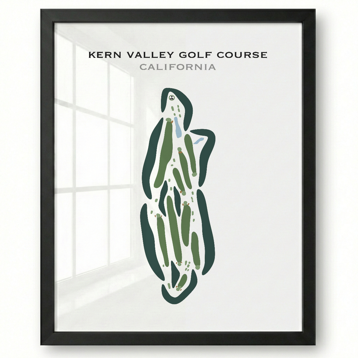 Kern Valley Golf Course, California - Printed Golf Courses