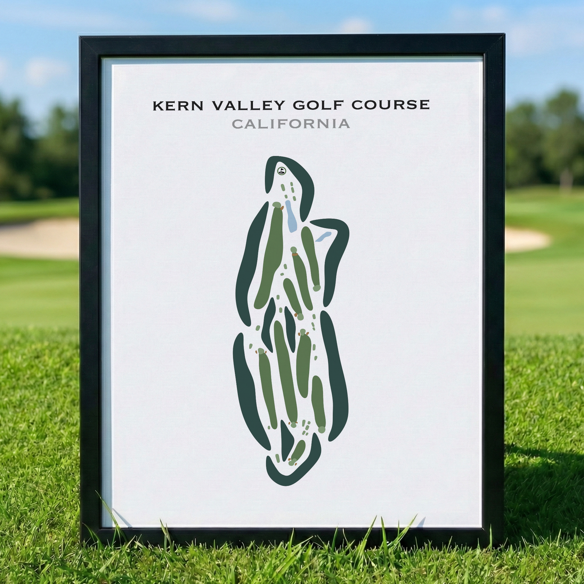 Kern Valley Golf Course, California - Printed Golf Courses