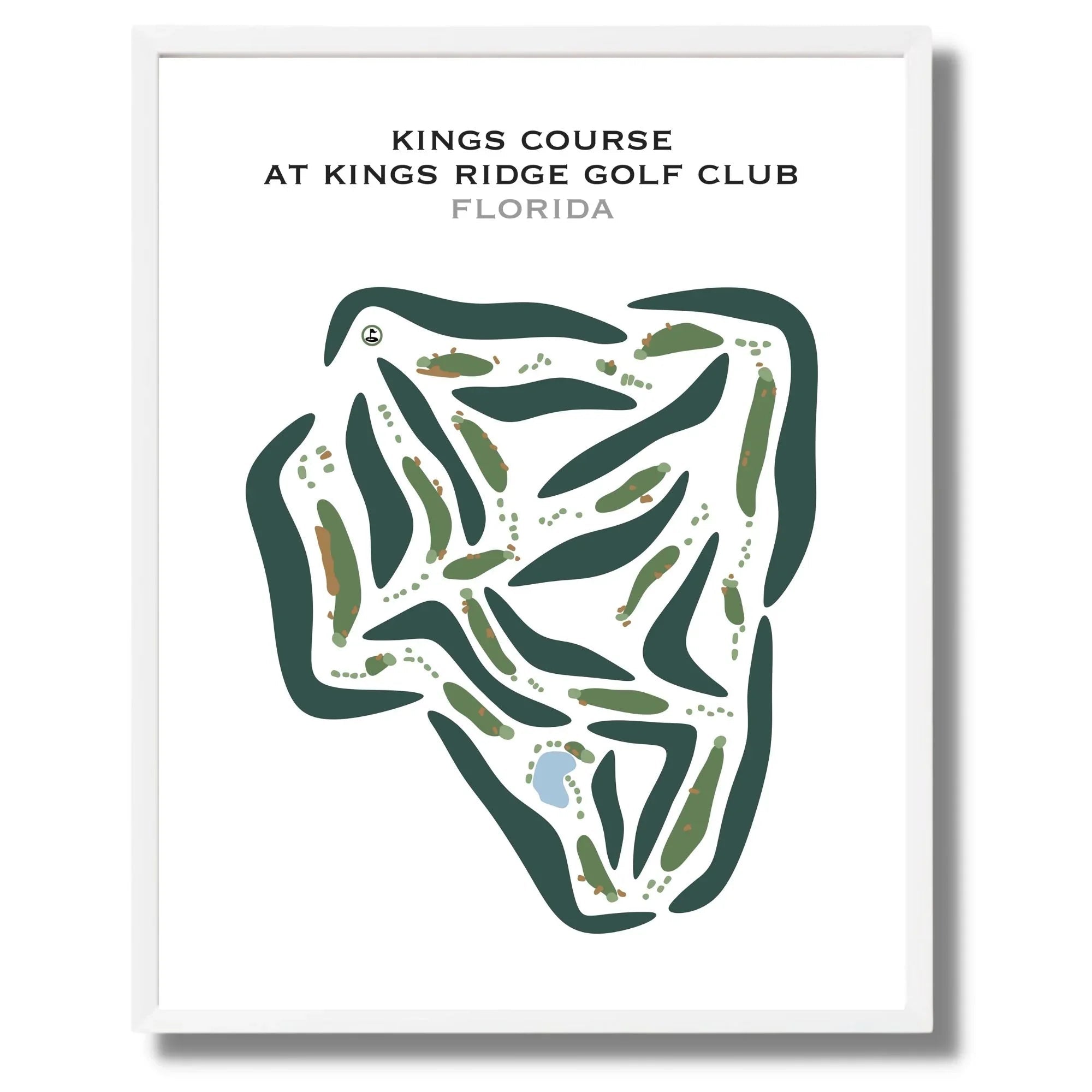 Ridge Course at Kings Ridge Golf Club, Clermont, Florida - Printed Golf Courses
