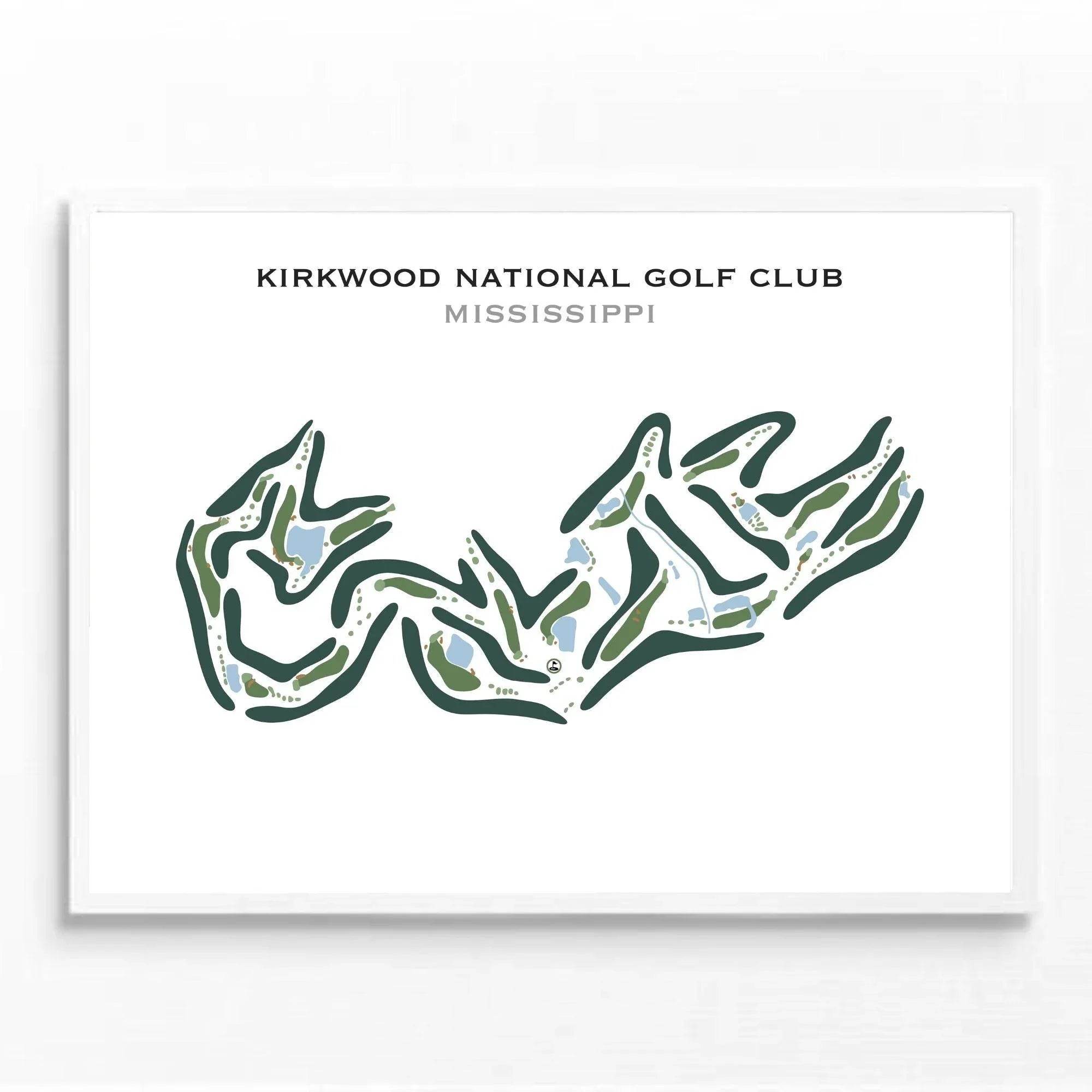 Kirkwood National Golf Club, Mississippi - Printed Golf Course
