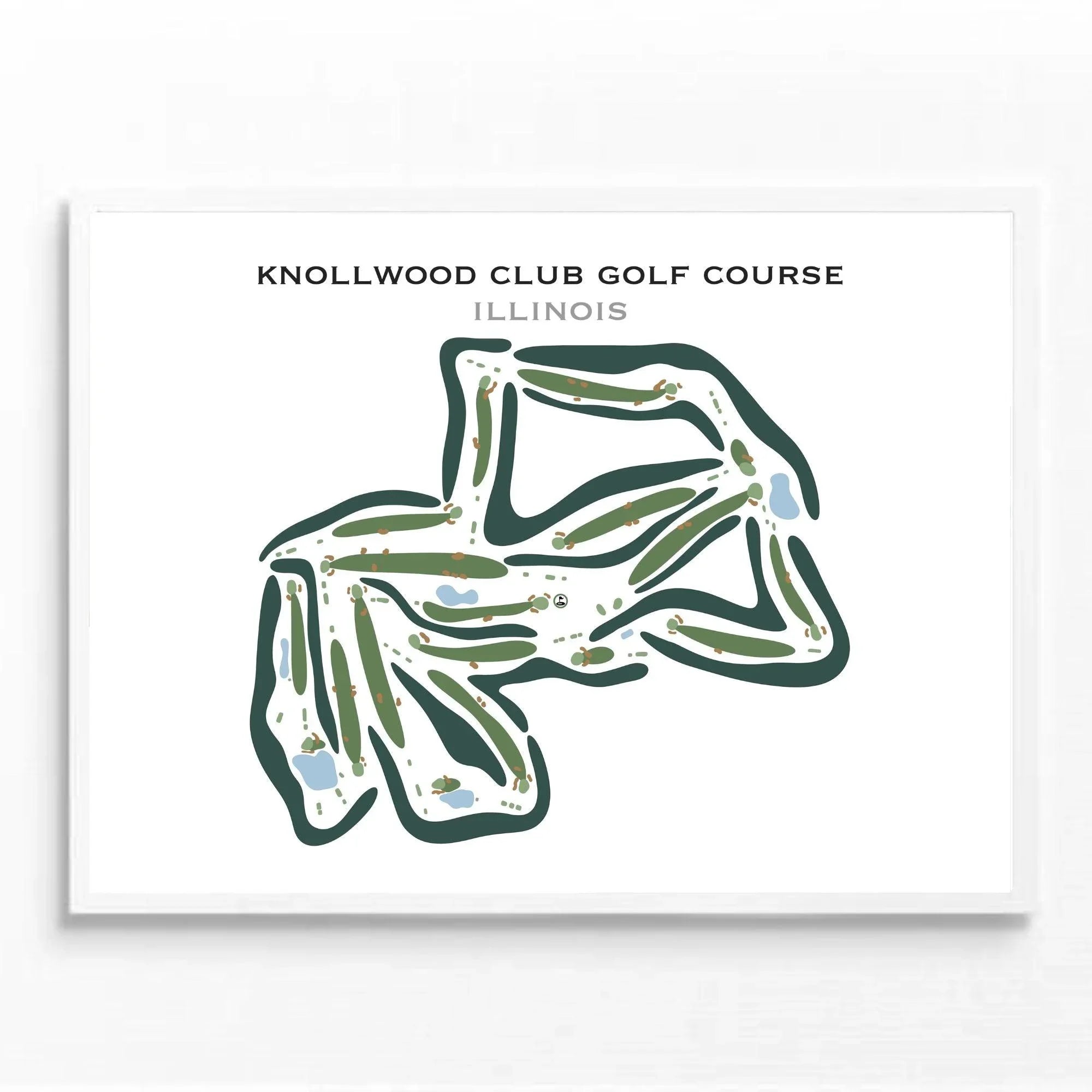 Knollwood Club Golf Course, Illinois - Printed Golf Courses