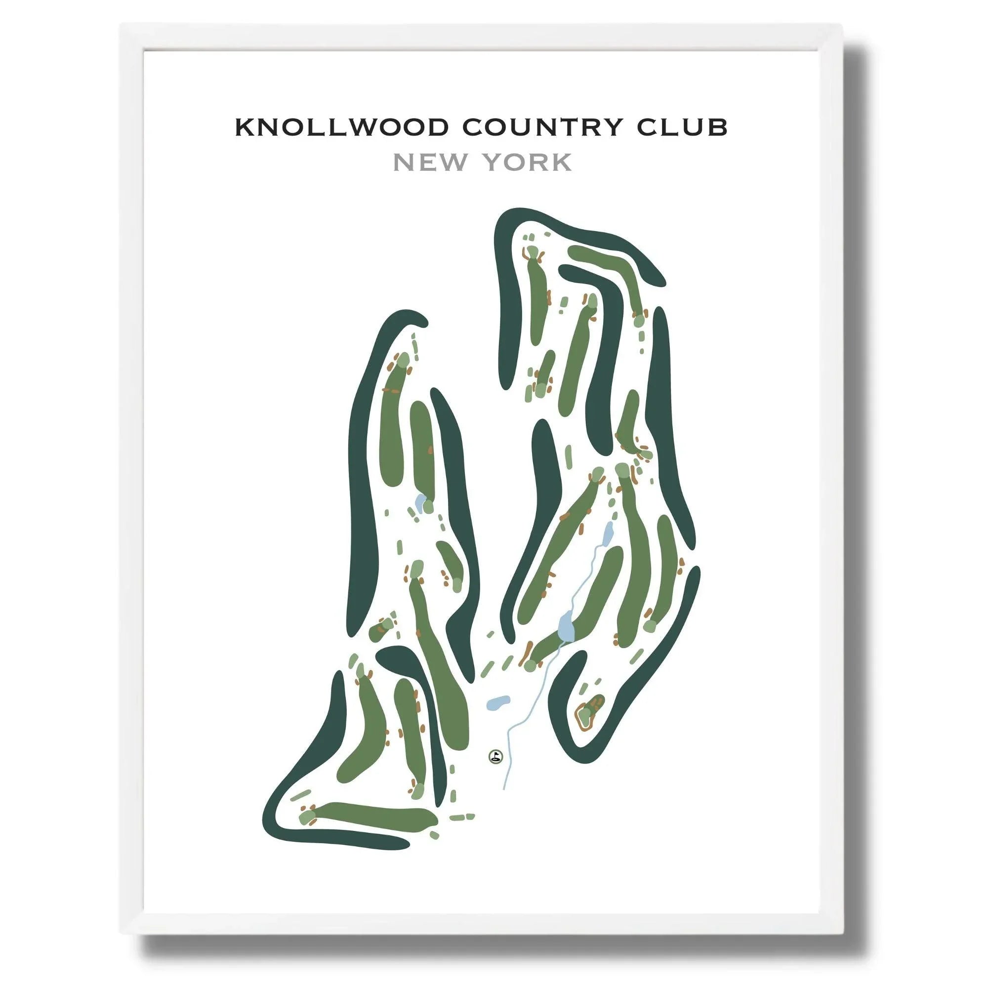 Knollwood Country Club, New York - Printed Golf Course