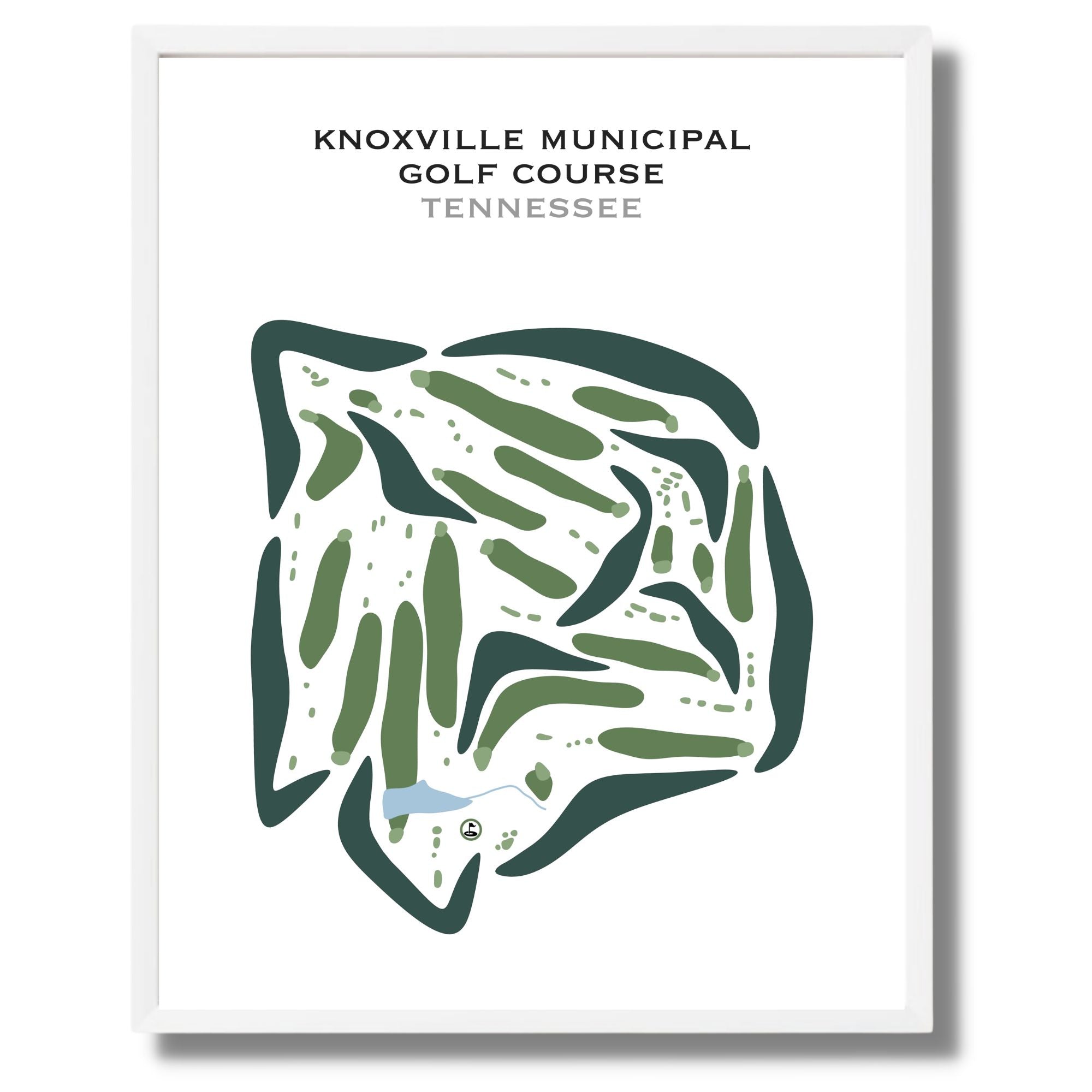 Knoxville Municipal Golf Course, Tennessee - Printed Golf Courses
