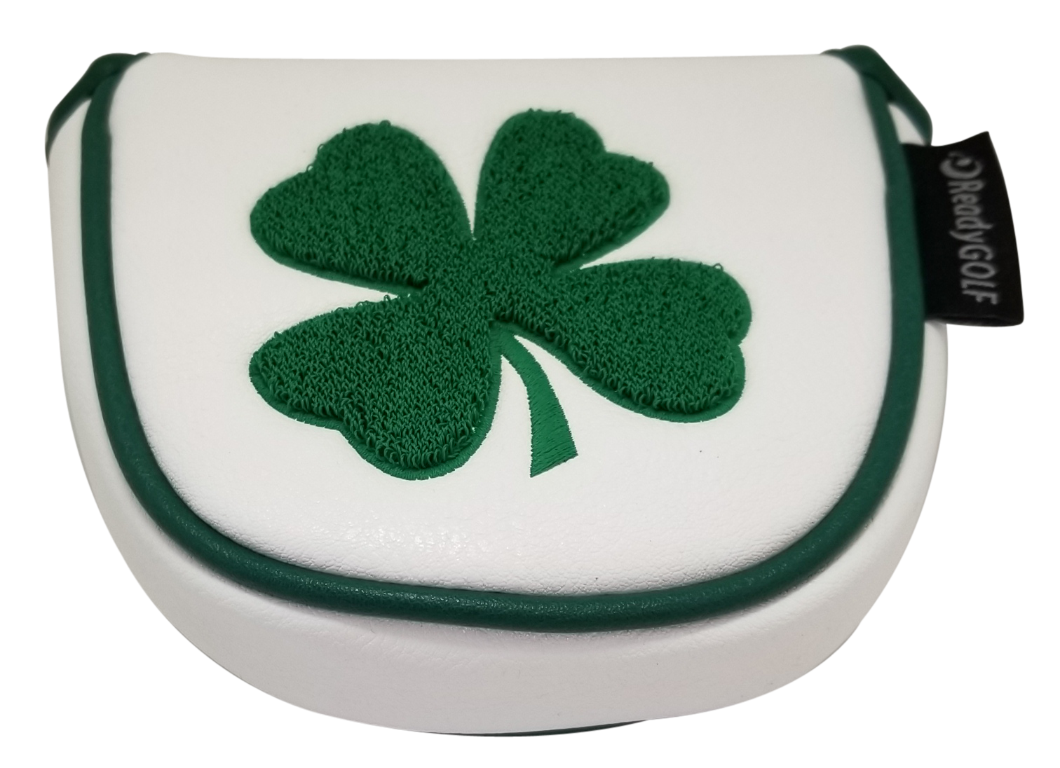 Lucky Clover Embroidered Putter Cover by ReadyGOLF - Mallet