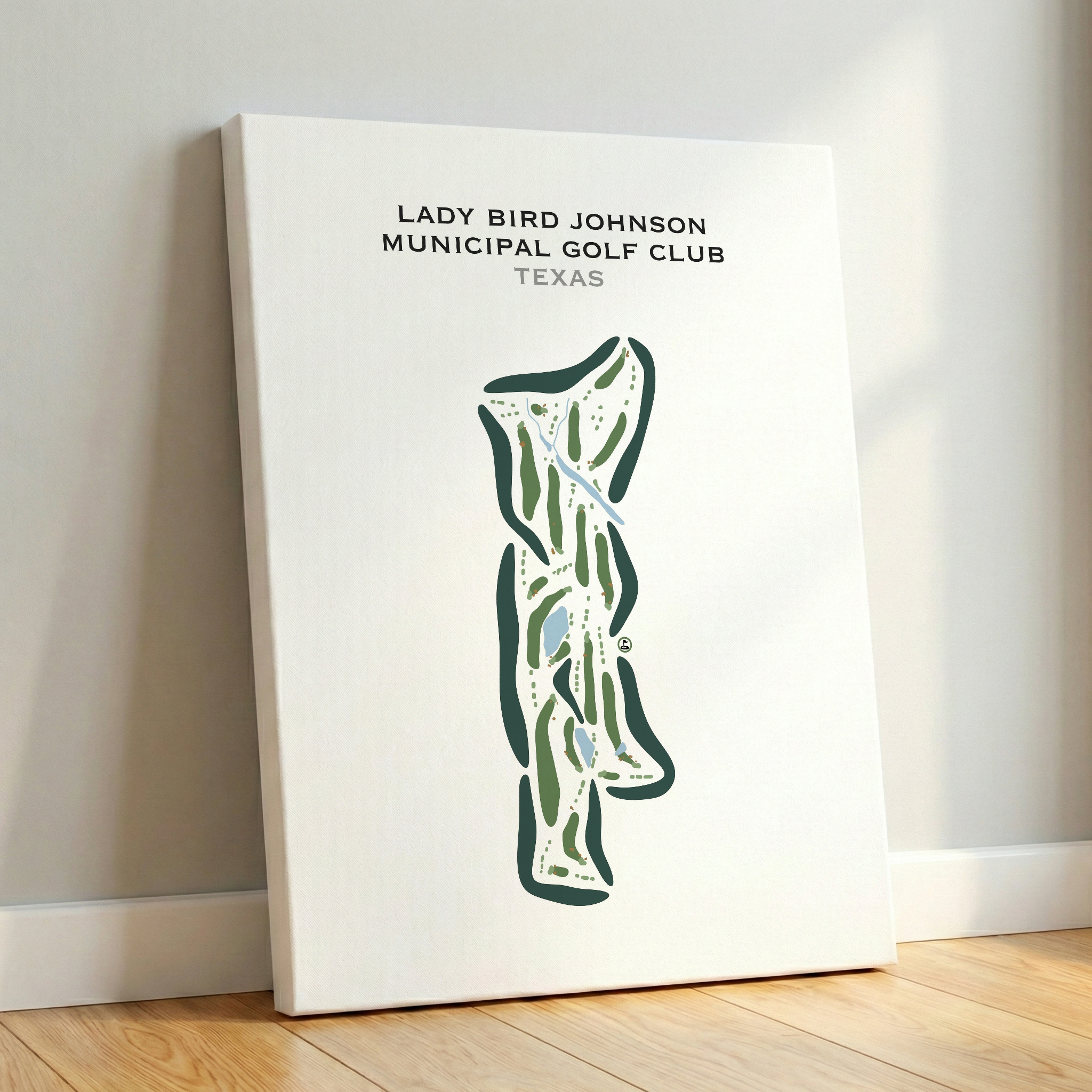 Lady Bird Johnson Municipal Golf Club, Texas - Printed Golf Courses