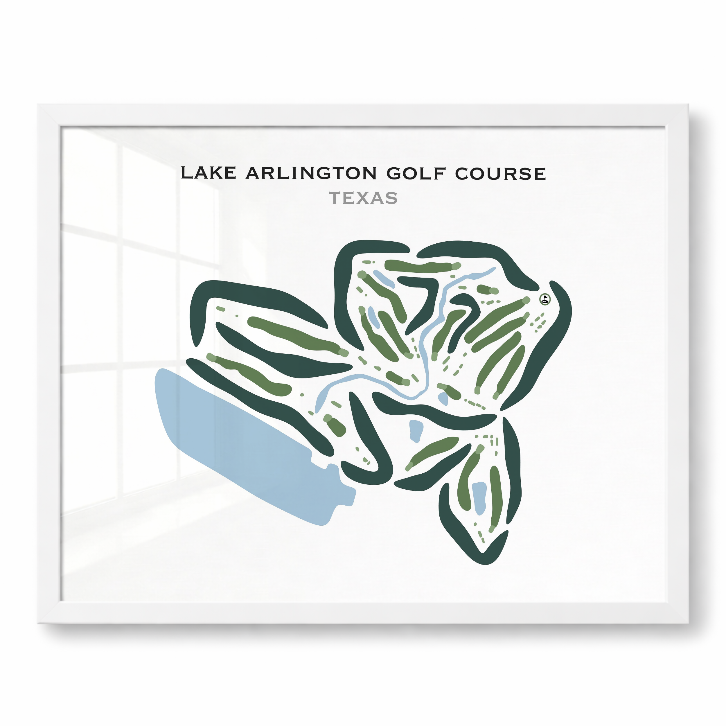 Lake Arlington Golf Course, Texas - Printed Golf Courses