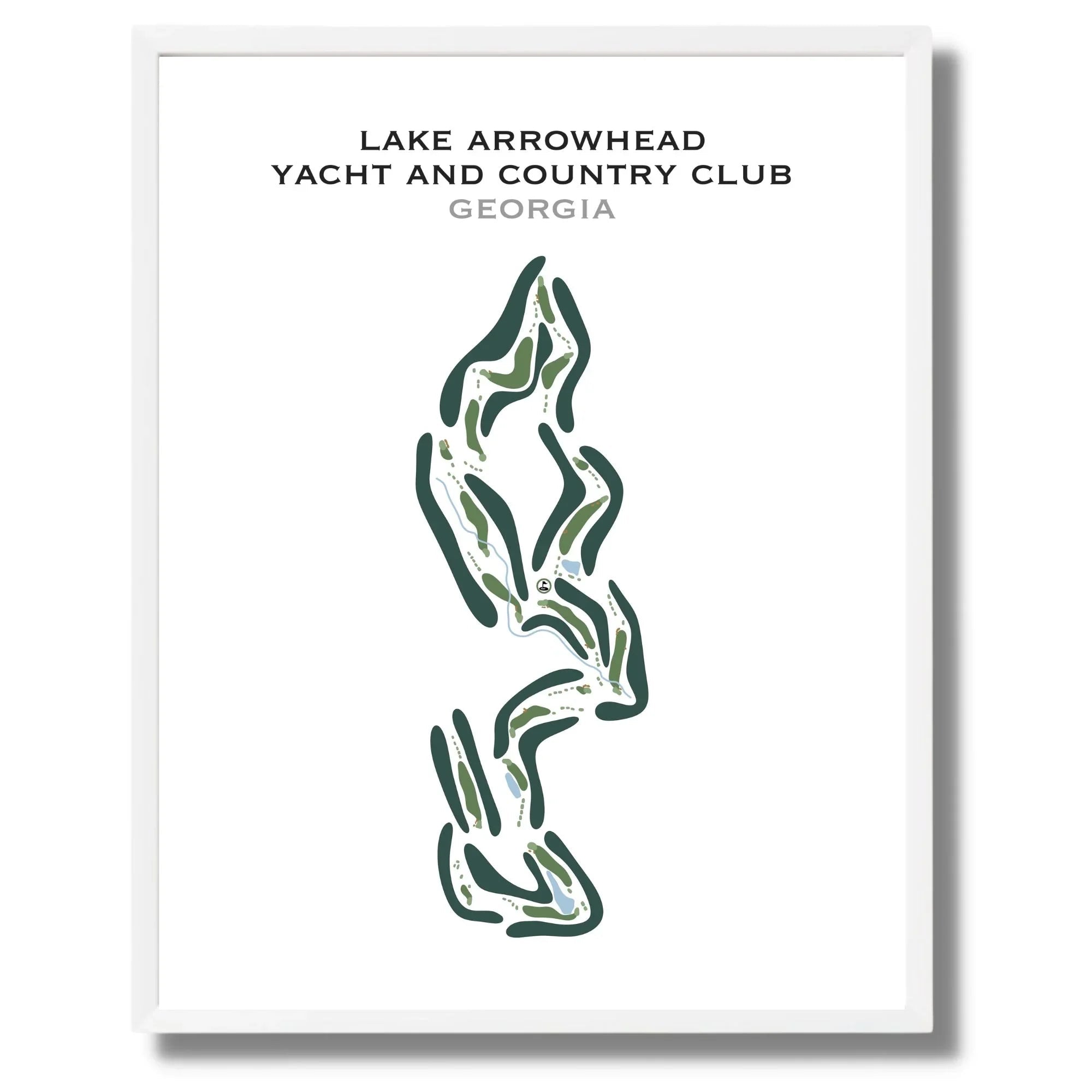 Lake Arrowhead Yacht & Country Club, Georgia - Printed Golf Course