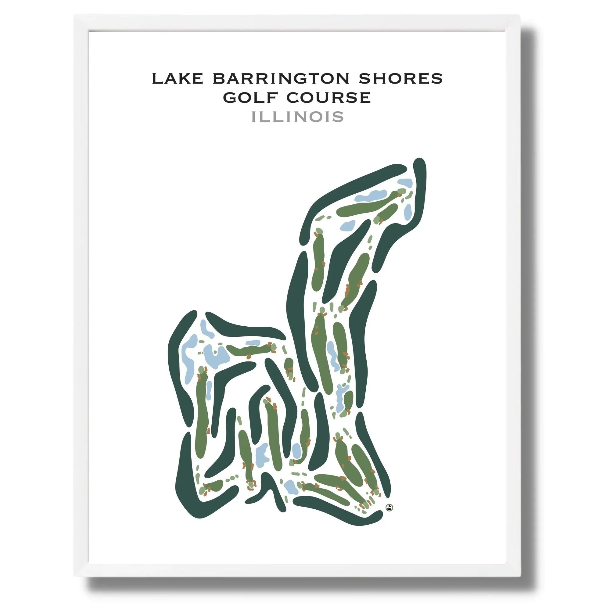 Lake Barrington Shores Golf Course, Illinois - Printed Golf Courses