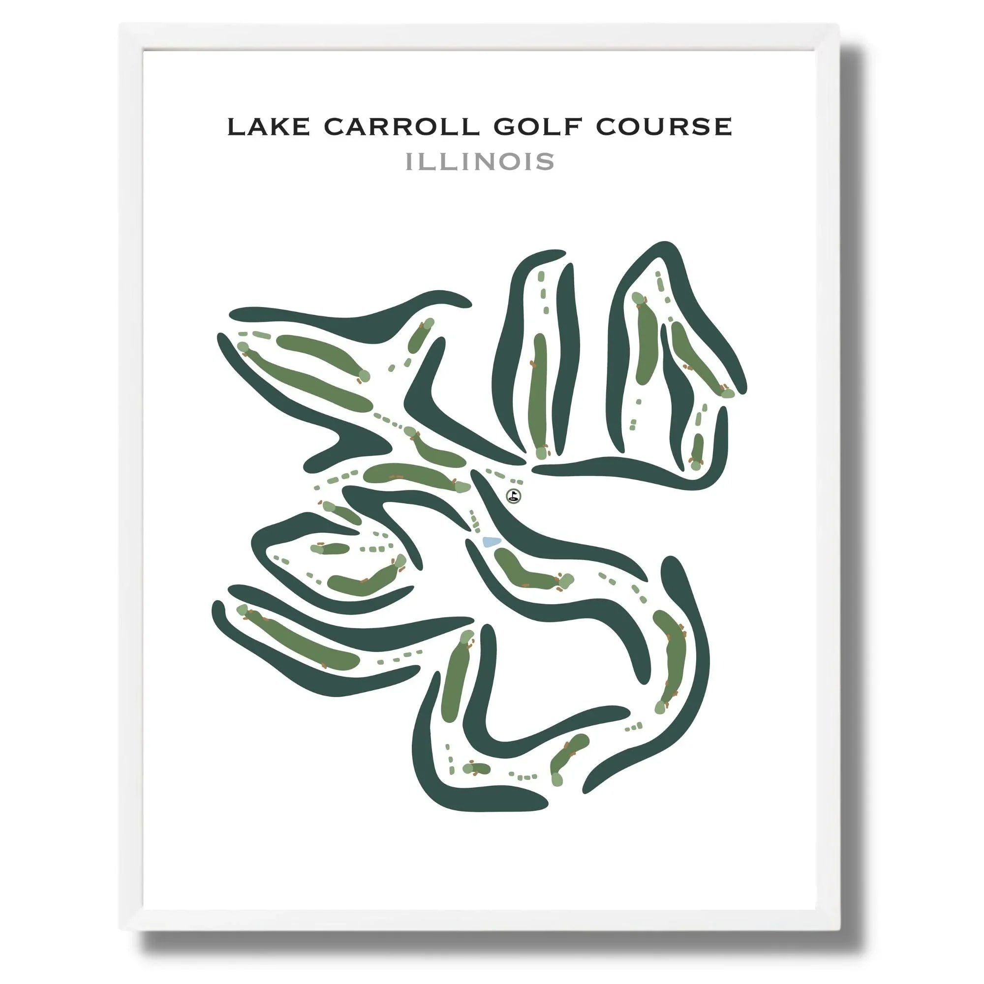 Lake Carroll Golf Course, Illinois - Printed Golf Course