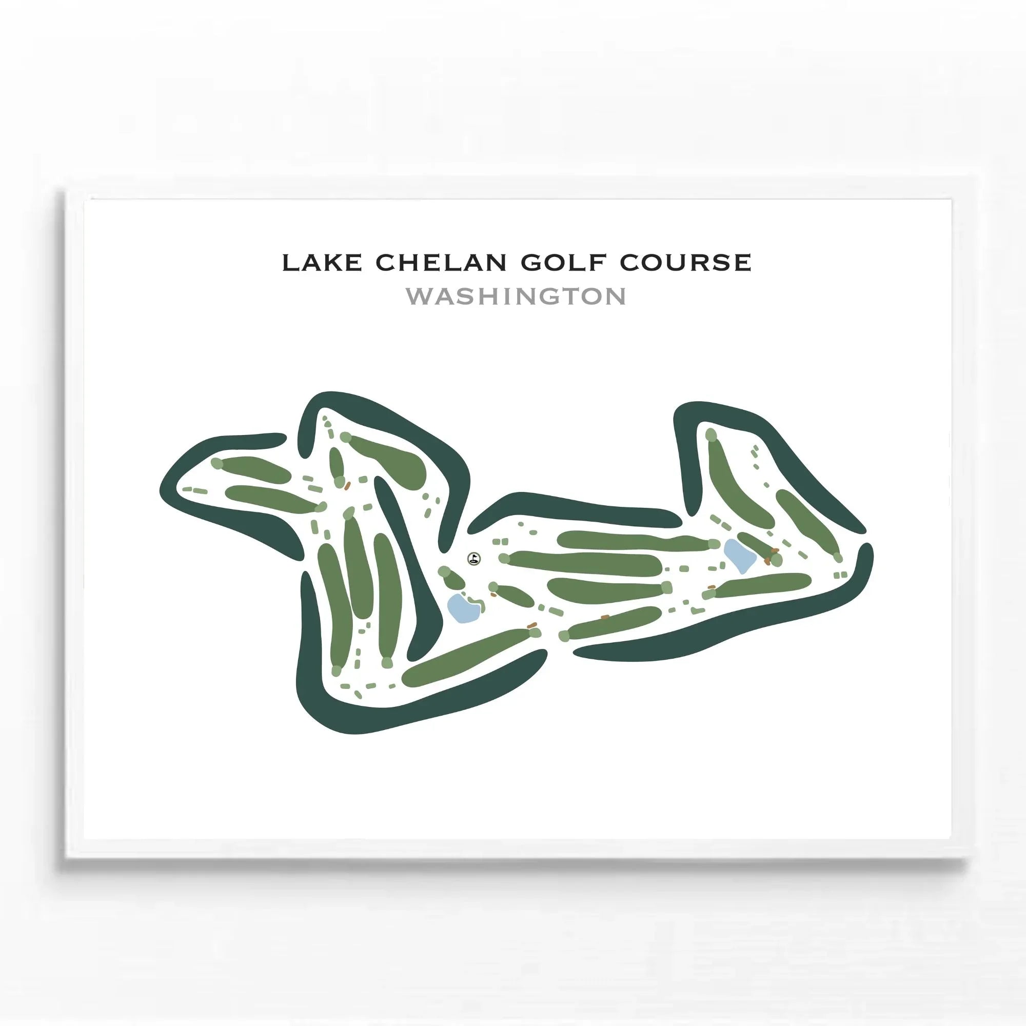 Lake Chelan Golf Course, Washington - Printed Golf Course