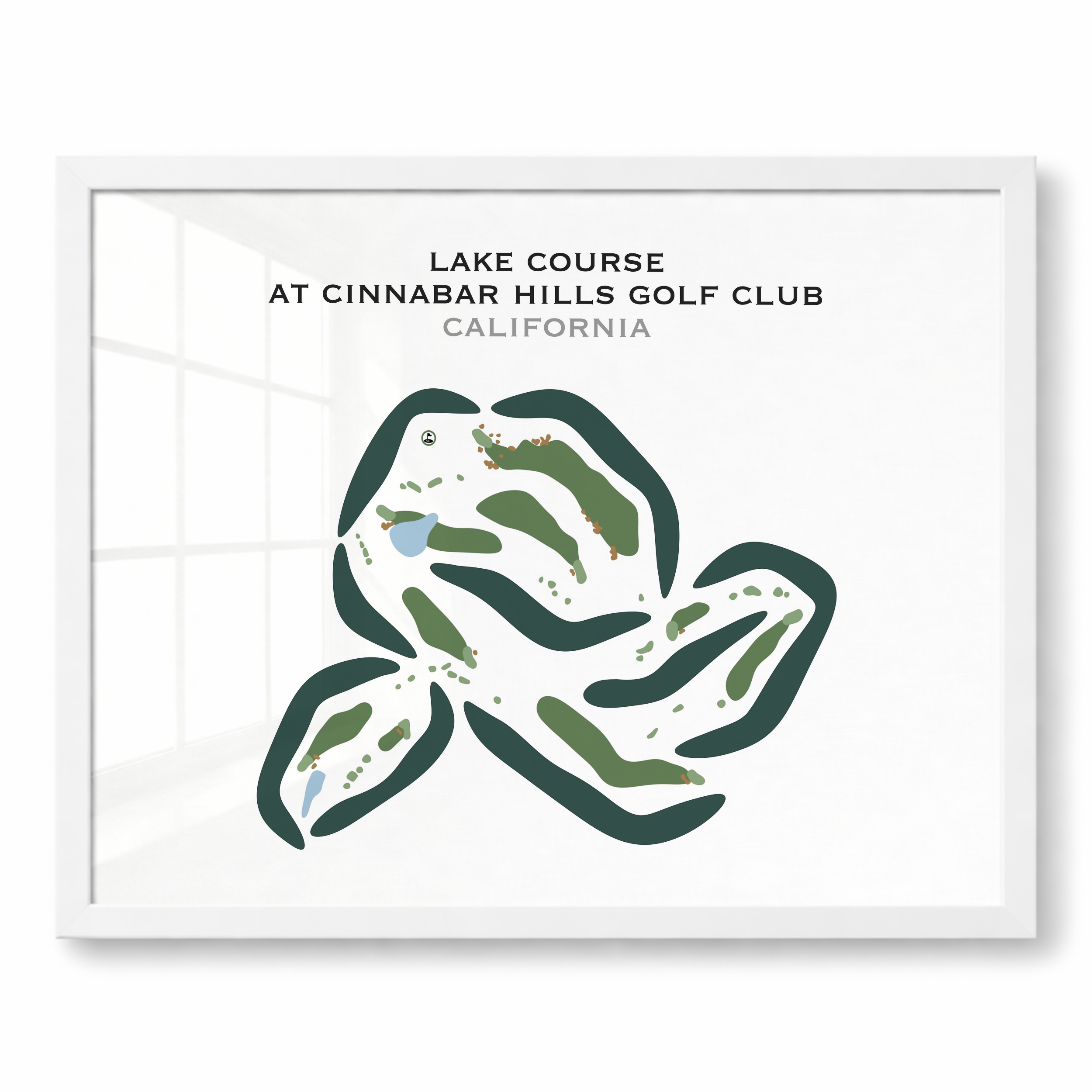Lake Course at Cinnabar Hills Golf Club, California - Printed Golf Courses