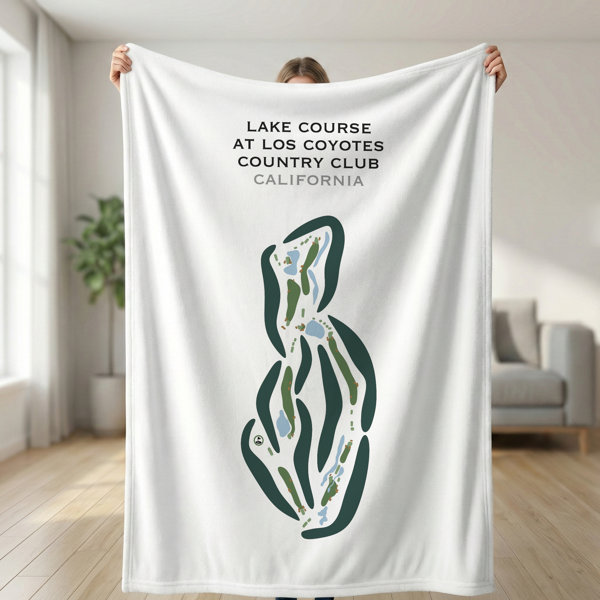 Lake Course at Los Coyotes Country Club, California - Printed Golf Courses