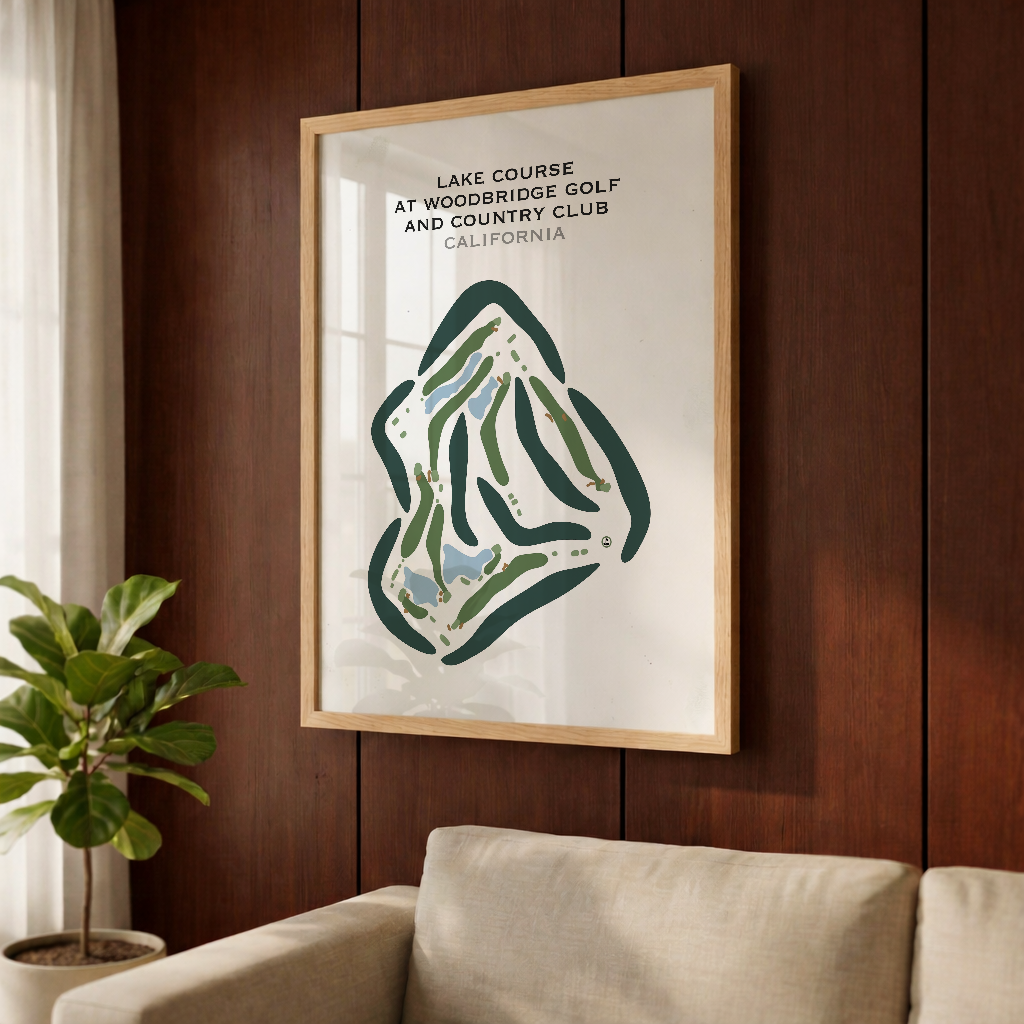 Lake Course at Woodbridge Golf & Country Club, California - Printed Golf Courses