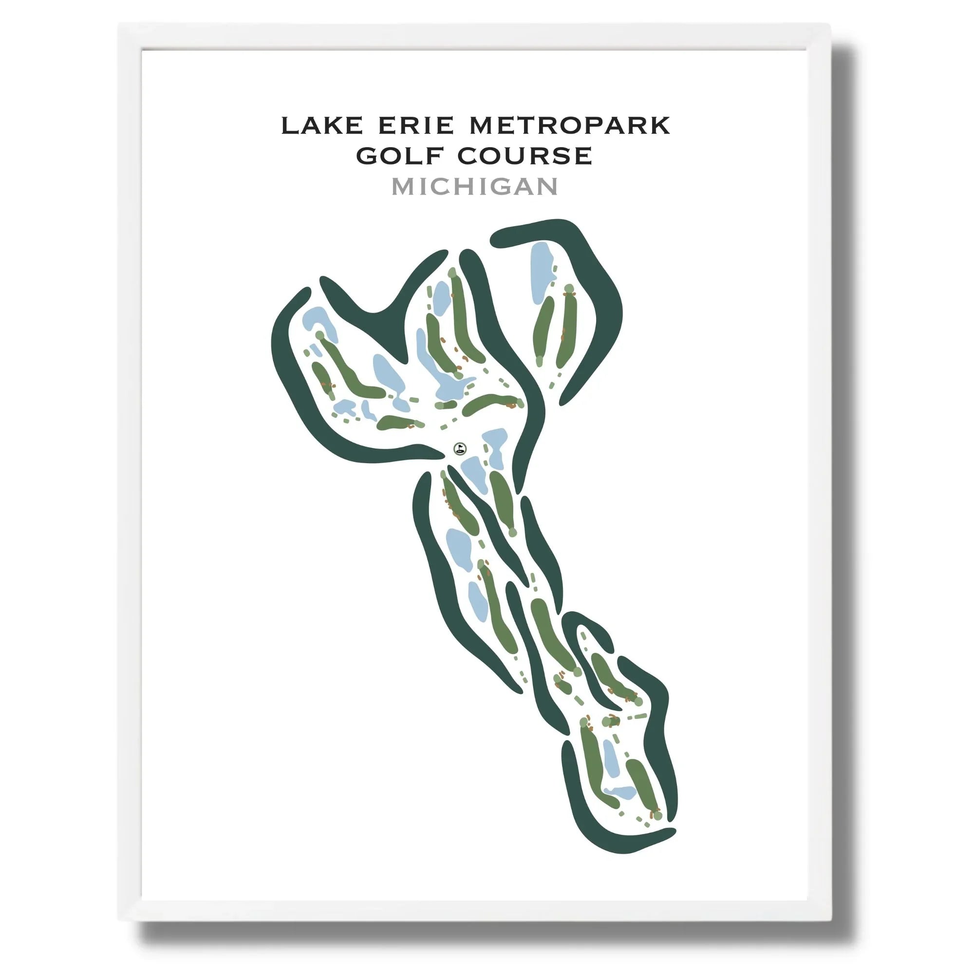 Lake Erie Metropark Golf Course, Michigan - Printed Golf Courses