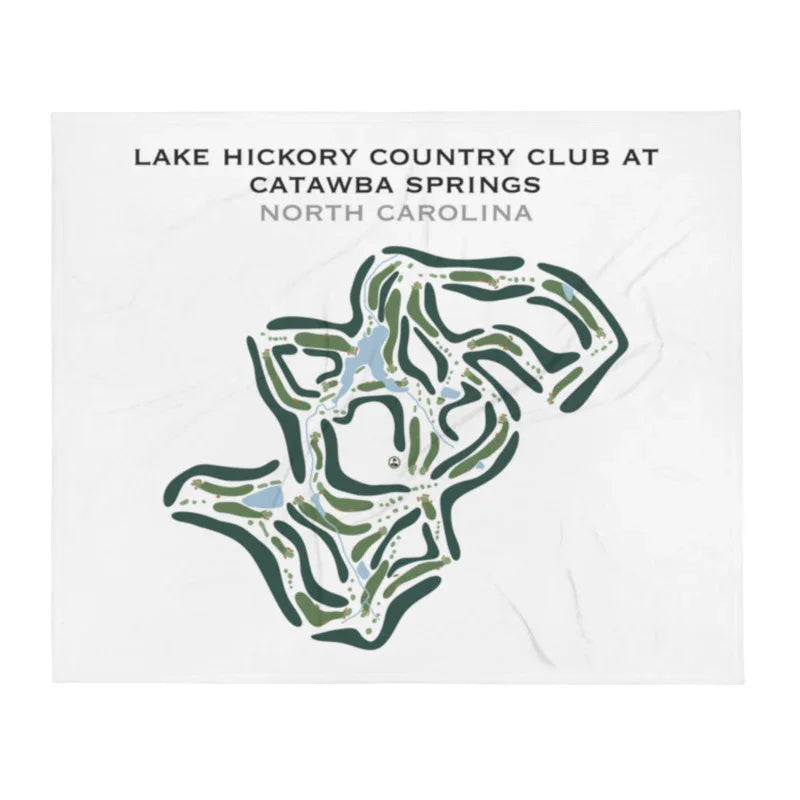 Lake Hickory Country Club Springs Clubhouse, North Carolina - Printed Golf Course