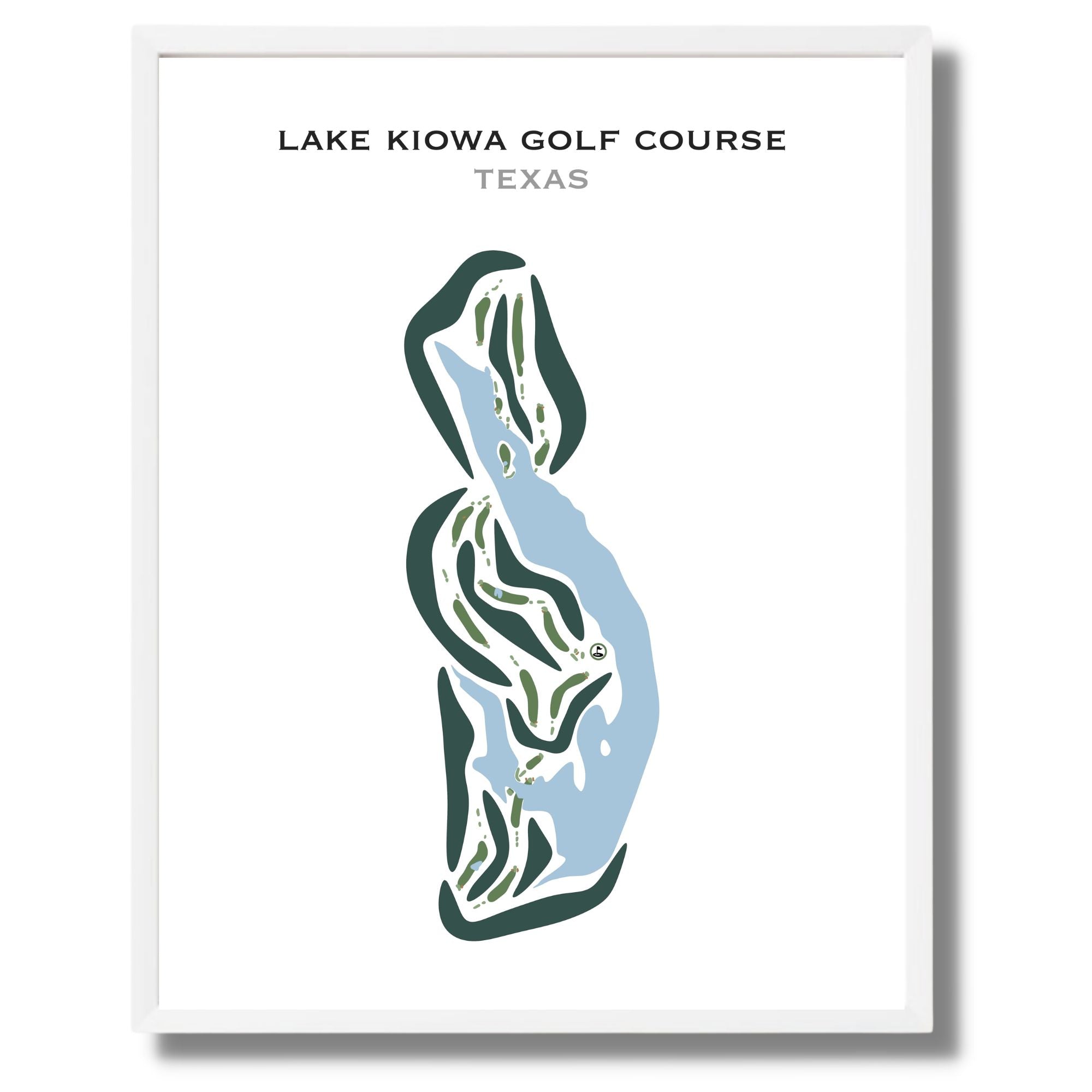 Lake Kiowa Golf Course, Texas - Printed Golf Courses