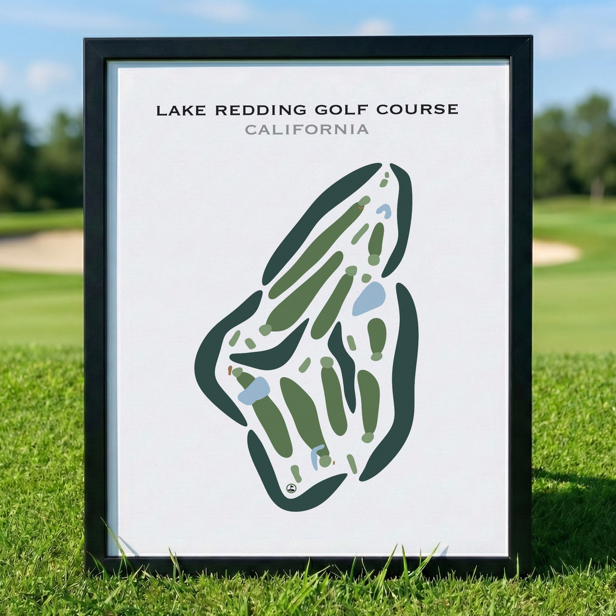 Lake Redding Golf Course, California - Printed Golf Courses