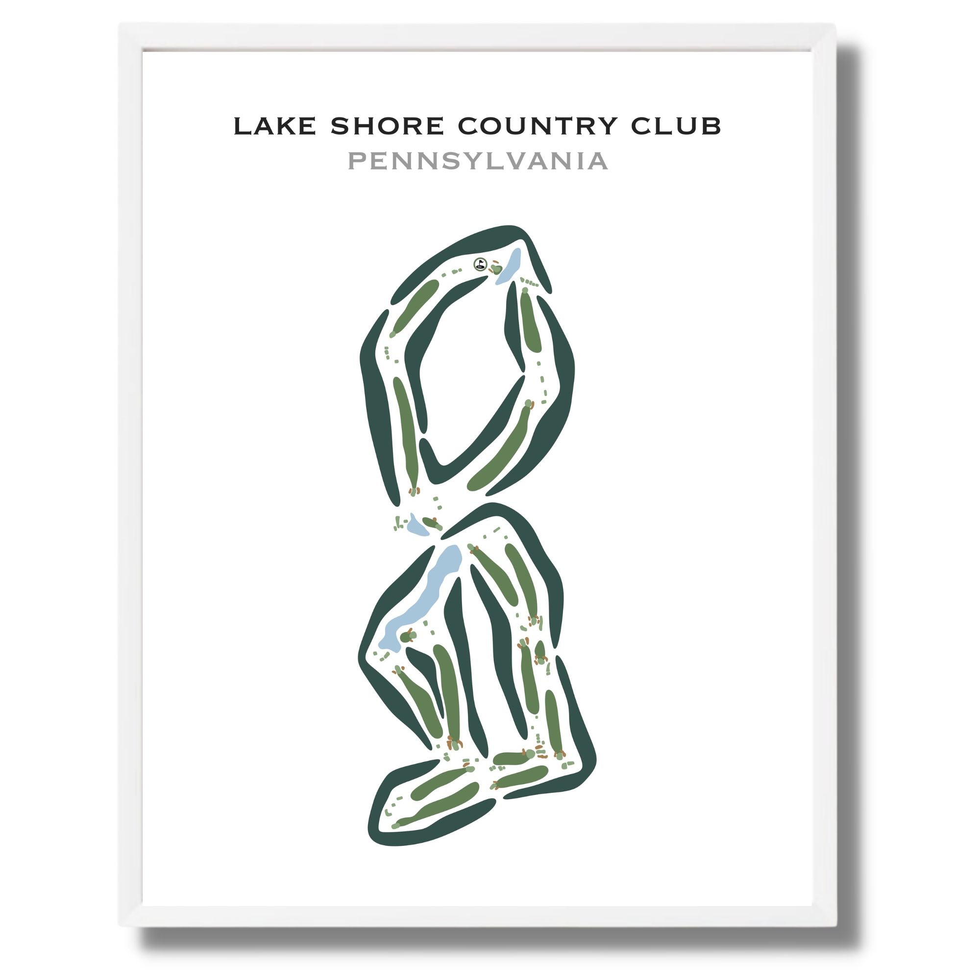 Lake Shore Country Club, Pennsylvania - Printed Golf Courses