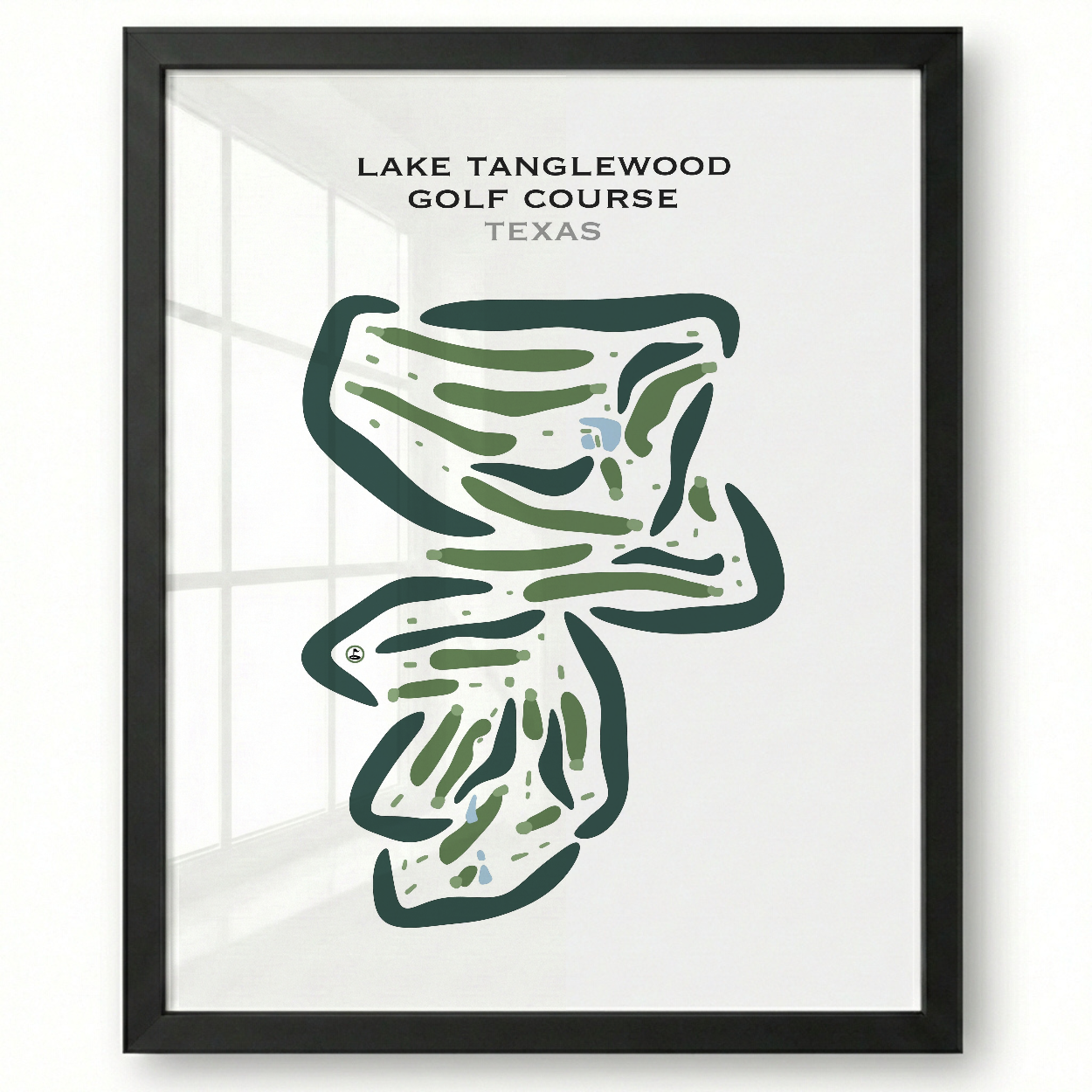 Lake Tanglewood Golf Course, Texas - Printed Golf Courses