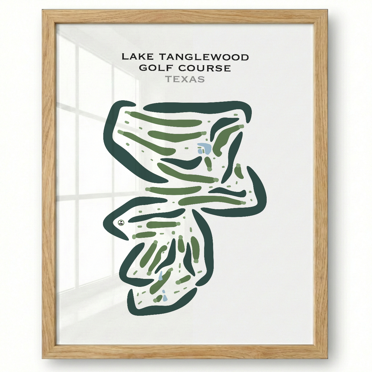 Lake Tanglewood Golf Course, Texas - Printed Golf Courses