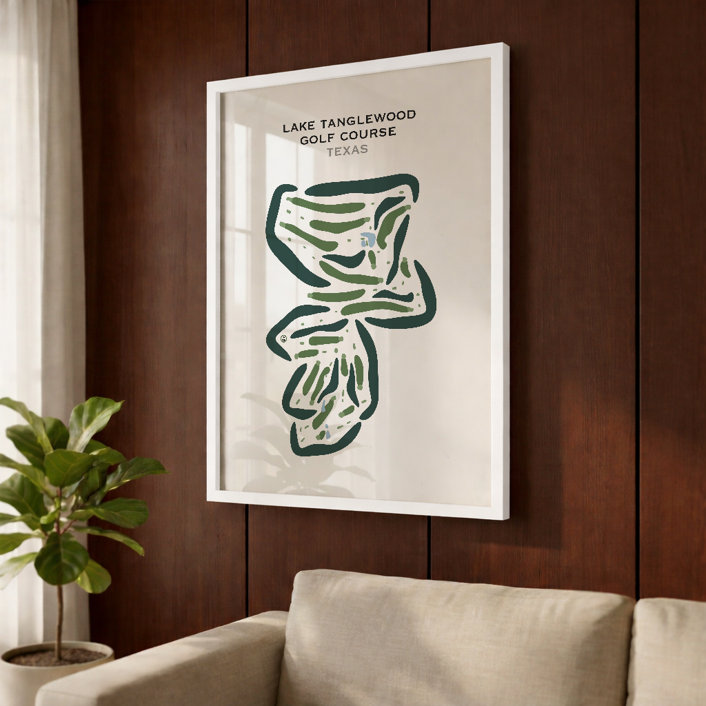 Lake Tanglewood Golf Course, Texas - Printed Golf Courses