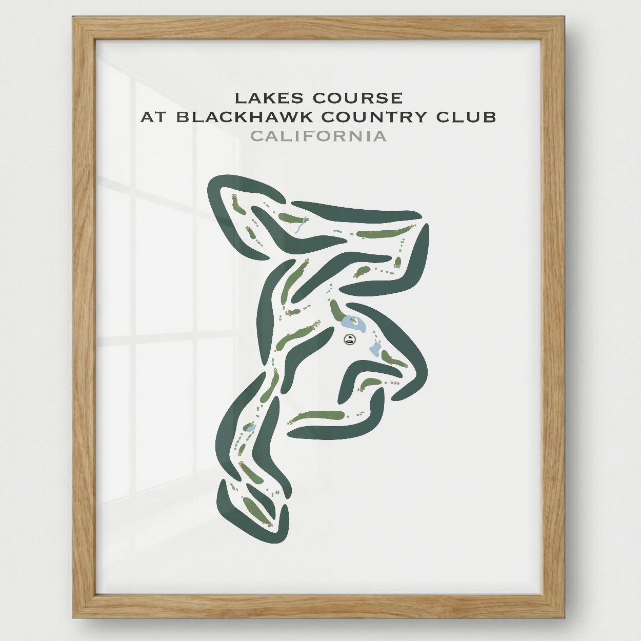 Lakes Course at Blackhawk Country Club, California - Printed Golf Courses