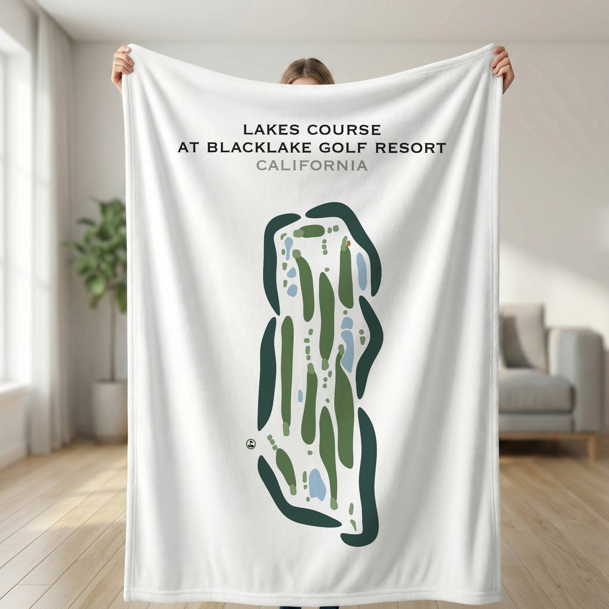 Lakes Course at Blacklake Golf Course, California - Printed Golf Courses