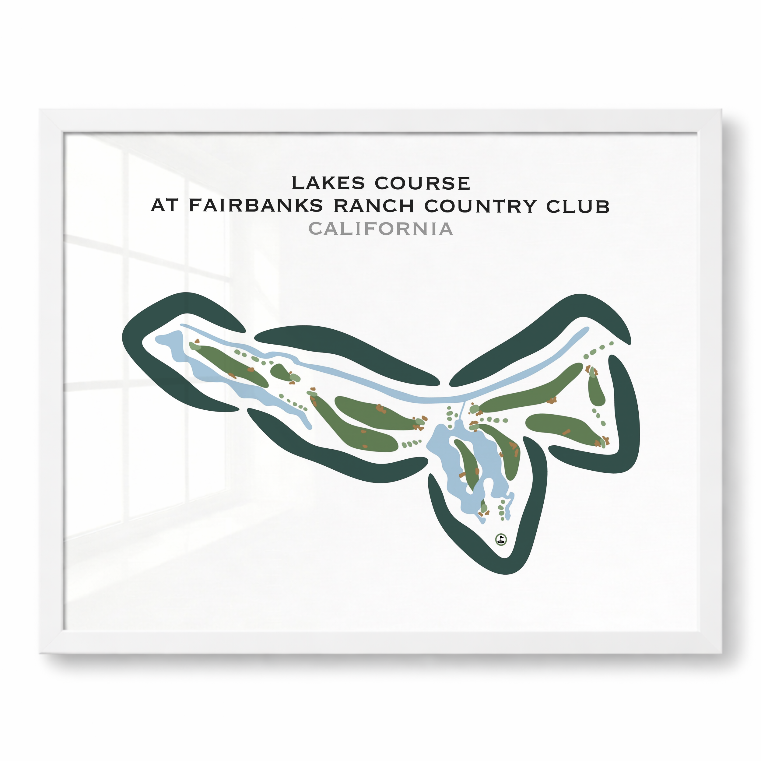 Lakes Course at Fairbanks Ranch Country Club, California - Printed Golf Courses