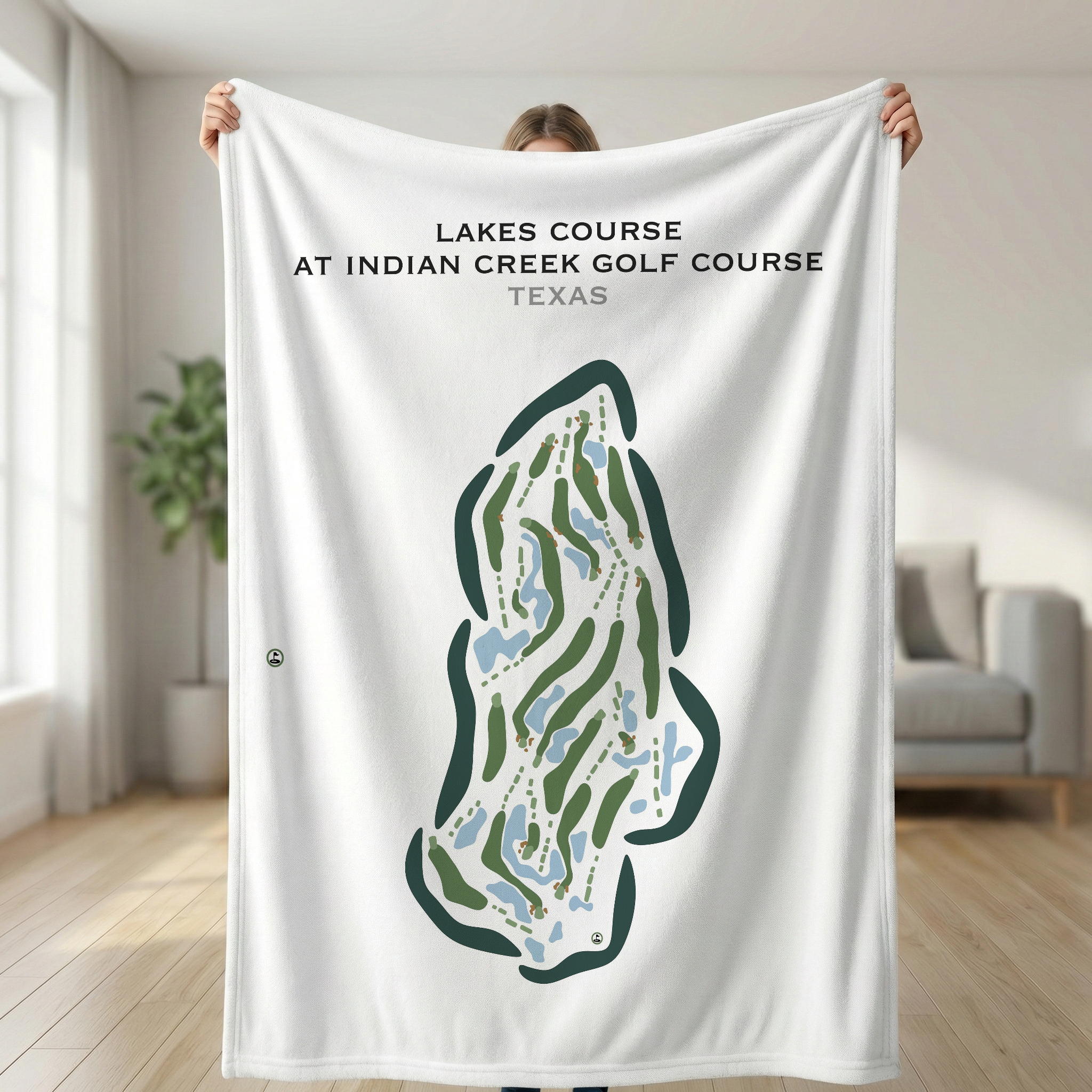 Lakes Course at Indian Creek Golf Course, Texas - Printed Golf Courses