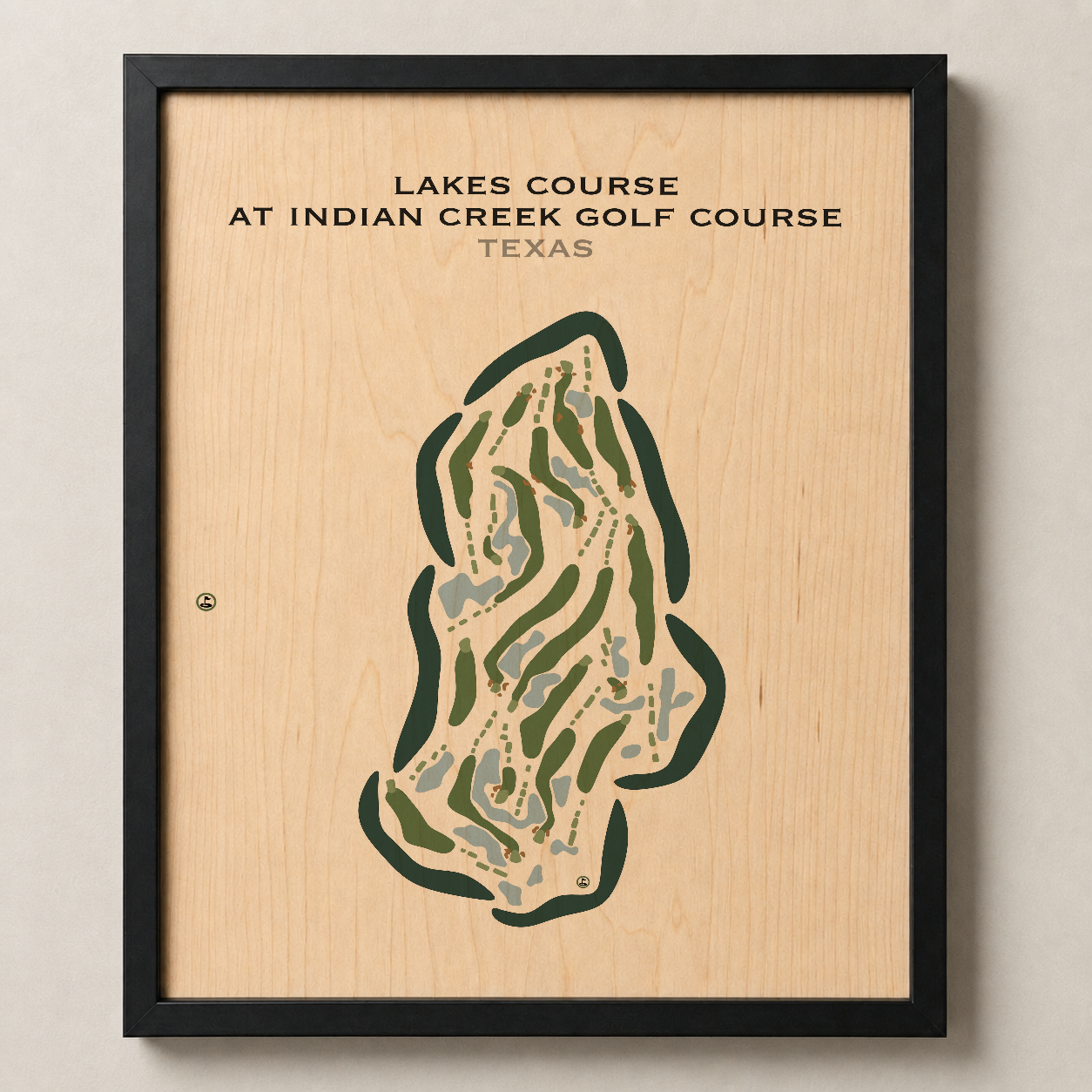 Lakes Course at Indian Creek Golf Course, Texas - Printed Golf Courses
