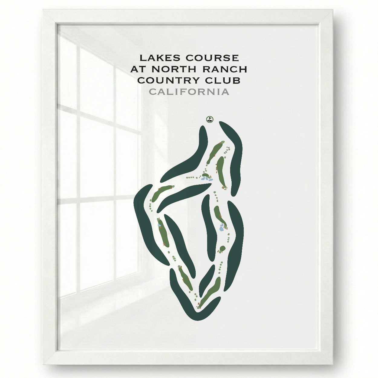 Lakes Course at North Ranch Country Club, California - Printed Golf Courses