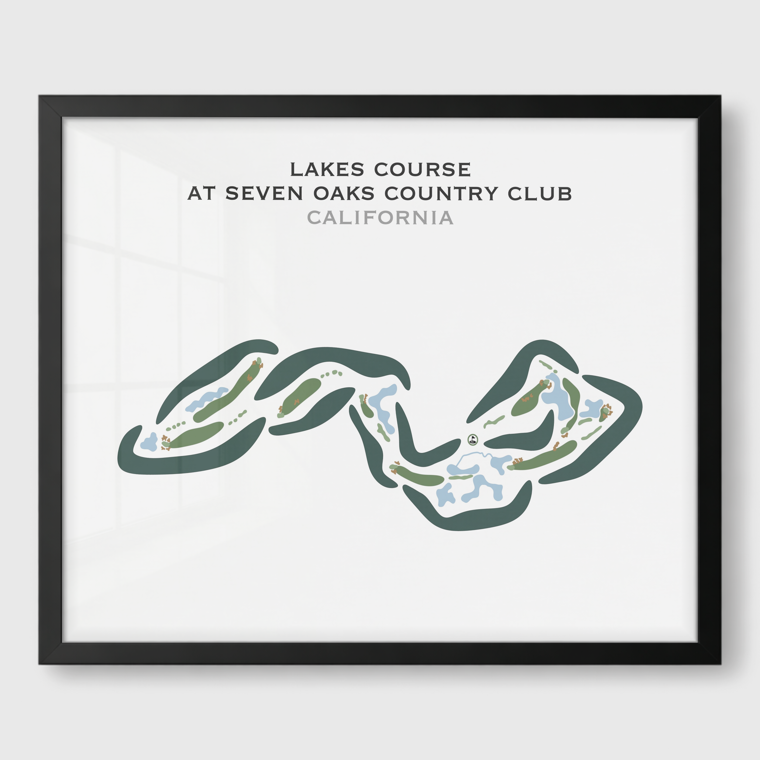 Lakes Course at Seven Oaks Country Club, California - Printed Golf Courses