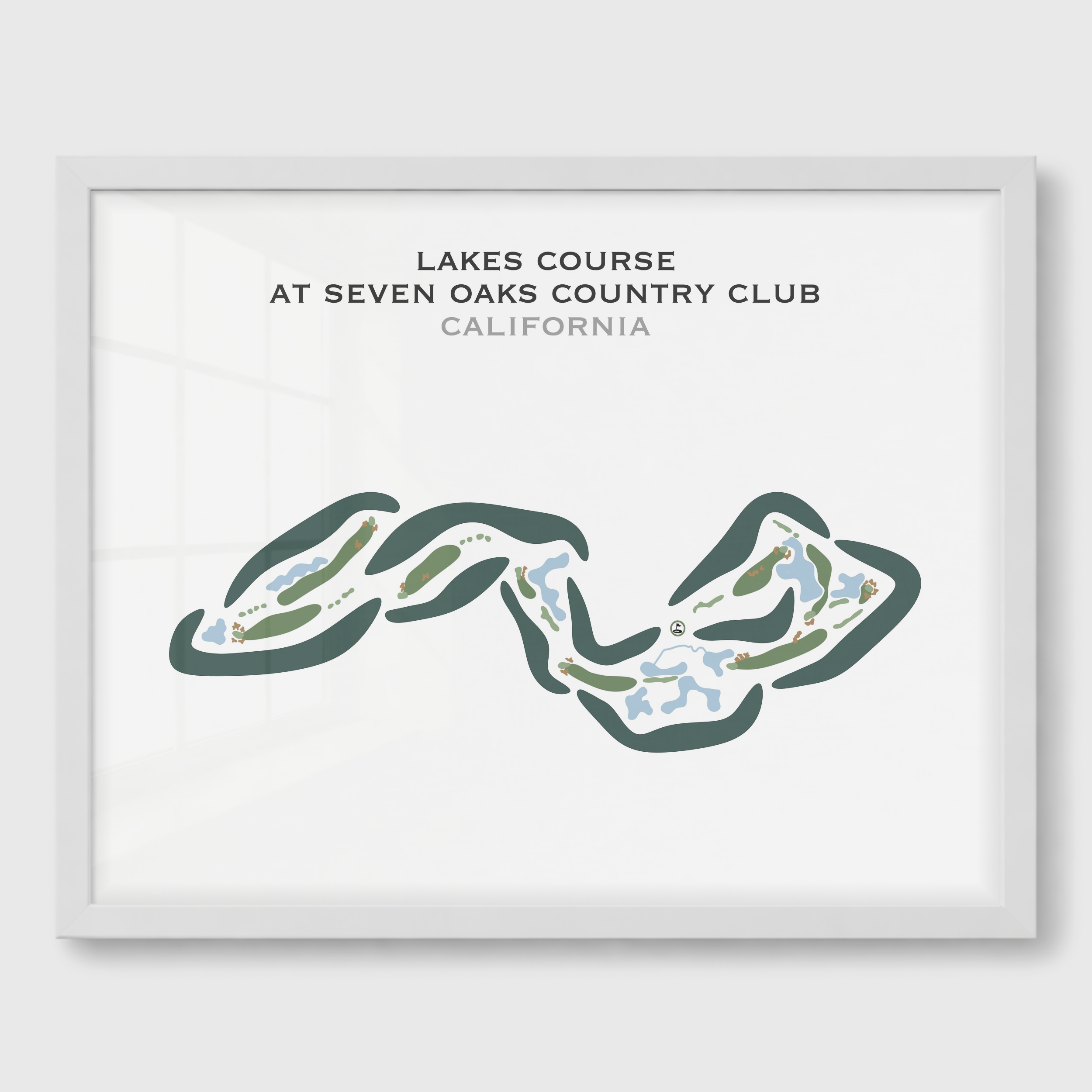Lakes Course at Seven Oaks Country Club, California - Printed Golf Courses