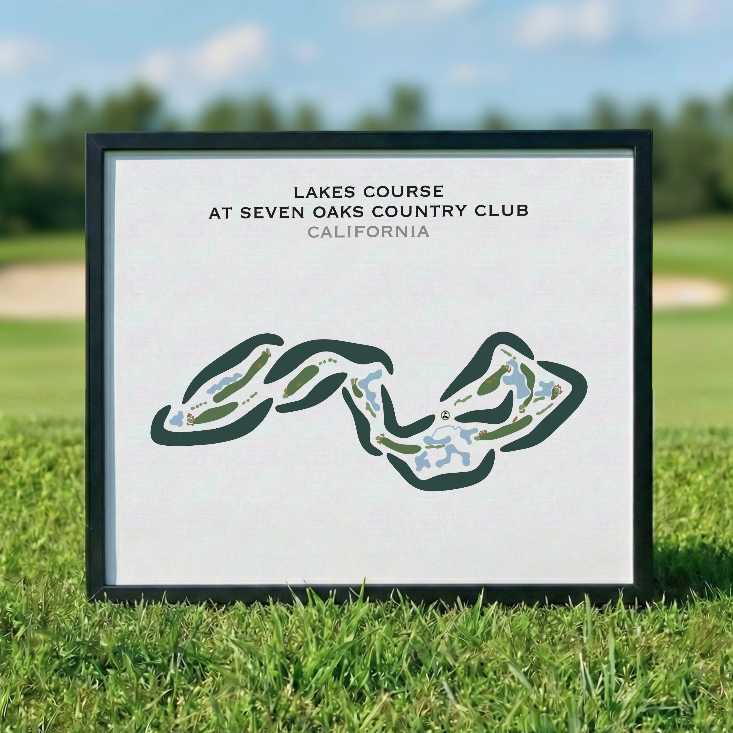 Lakes Course at Seven Oaks Country Club, California - Printed Golf Courses