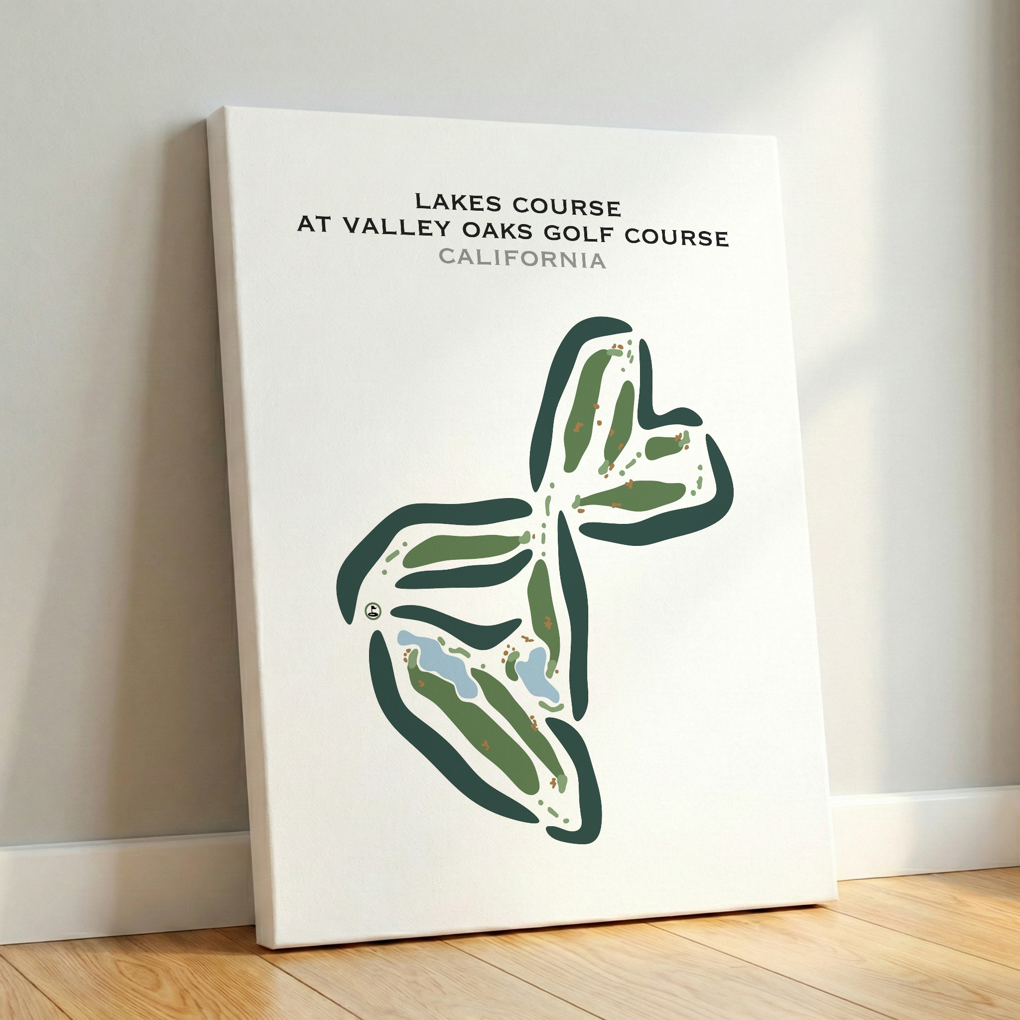 Lakes Course at Valley Oaks Golf Course, California - Printed Golf Courses