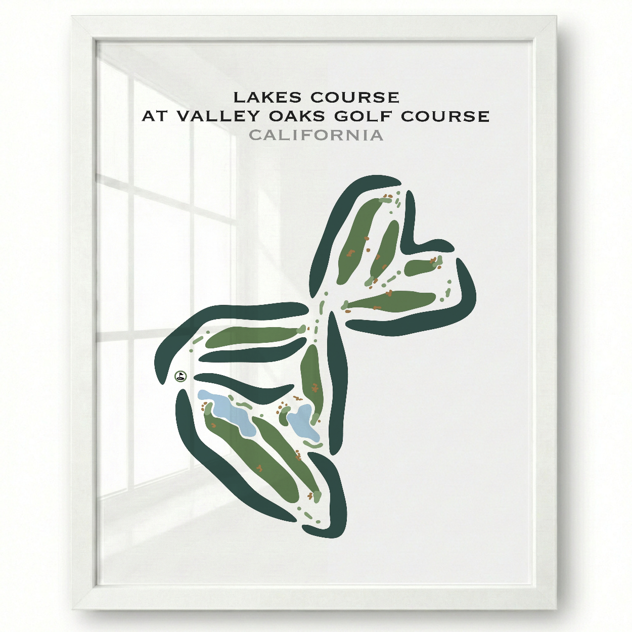 Lakes Course at Valley Oaks Golf Course, California - Printed Golf Courses