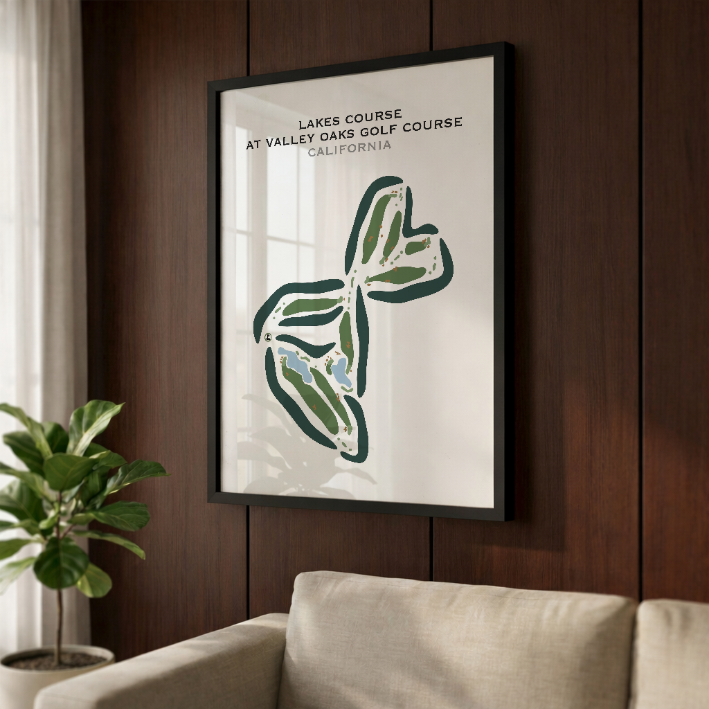 Lakes Course at Valley Oaks Golf Course, California - Printed Golf Courses