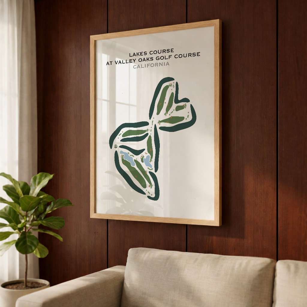 Lakes Course at Valley Oaks Golf Course, California - Printed Golf Courses