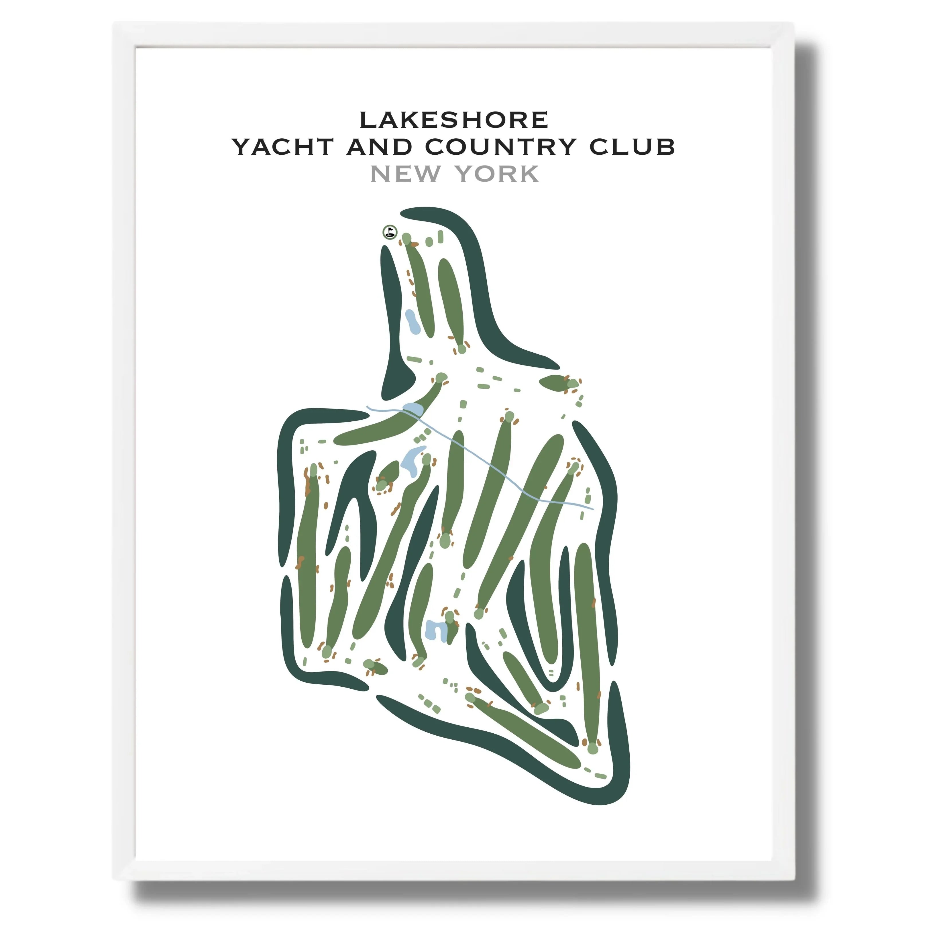 Lakeshore Yacht & Country Club, New York - Printed Golf Courses