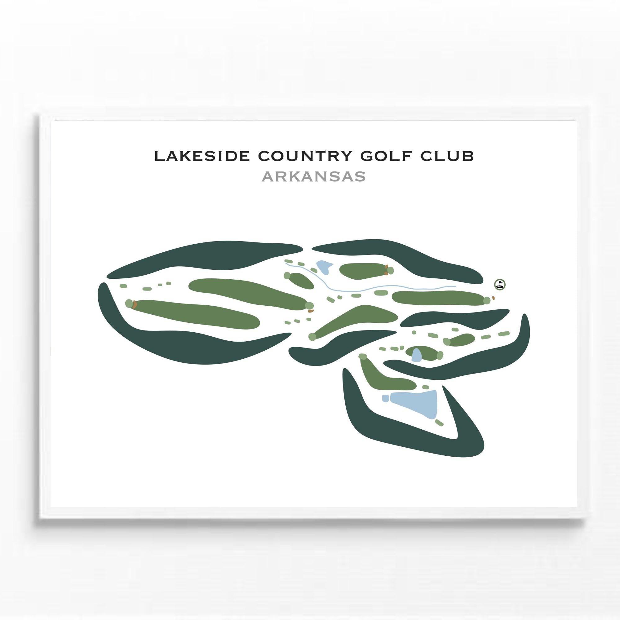 Lakeside Country Golf Club, Arkansas - Printed Golf Courses