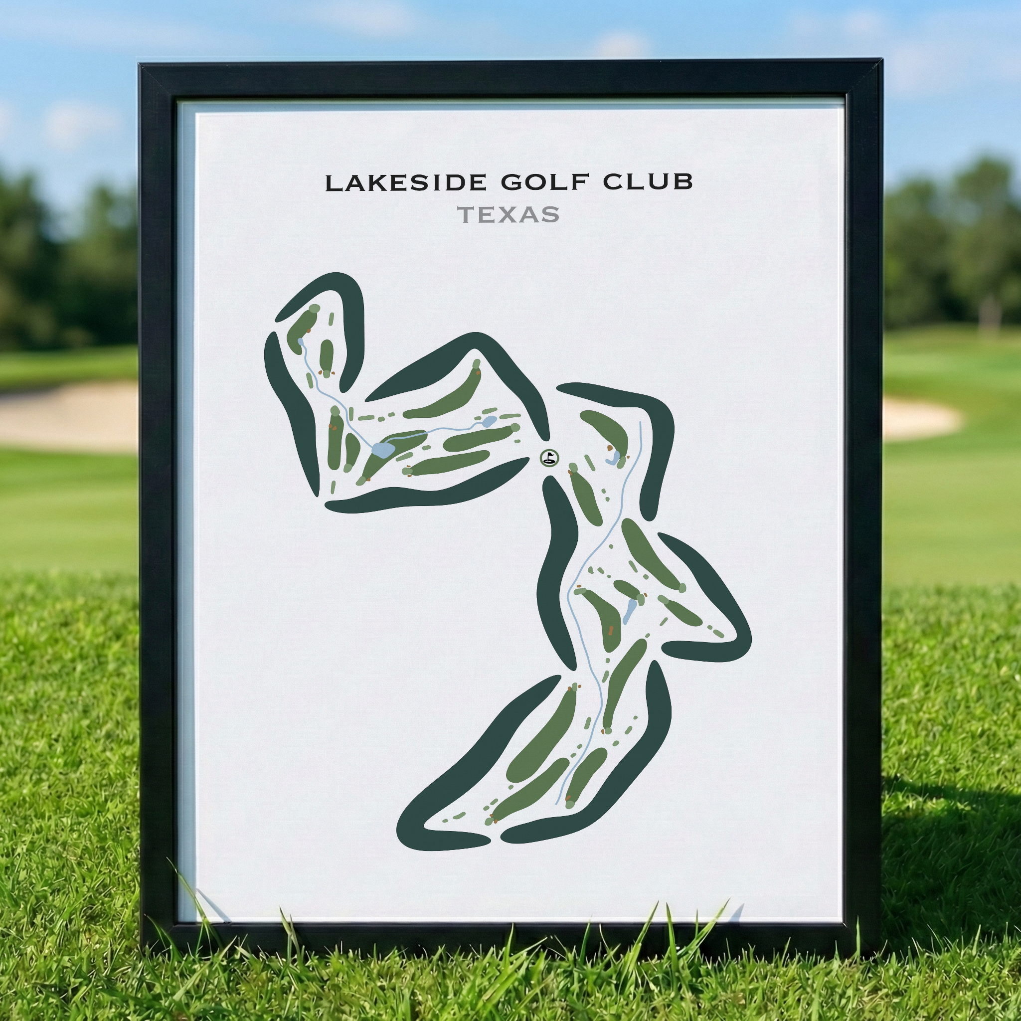 Lakeside Golf Club, Texas - Printed Golf Courses