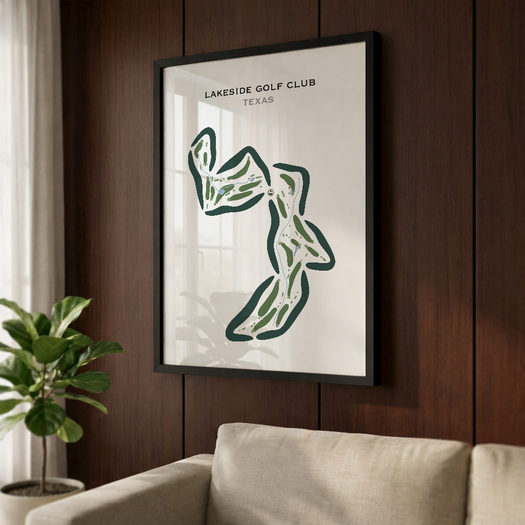 Lakeside Golf Club, Texas - Printed Golf Courses