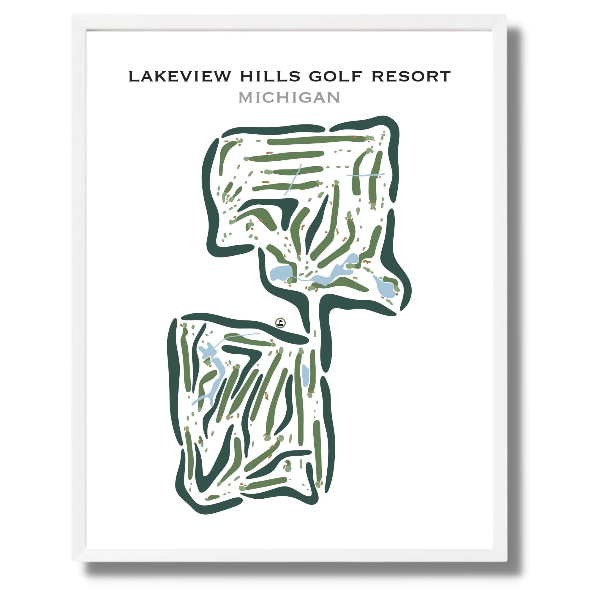 Lakeview Hills Golf Resort, Michigan - Printed Golf Courses
