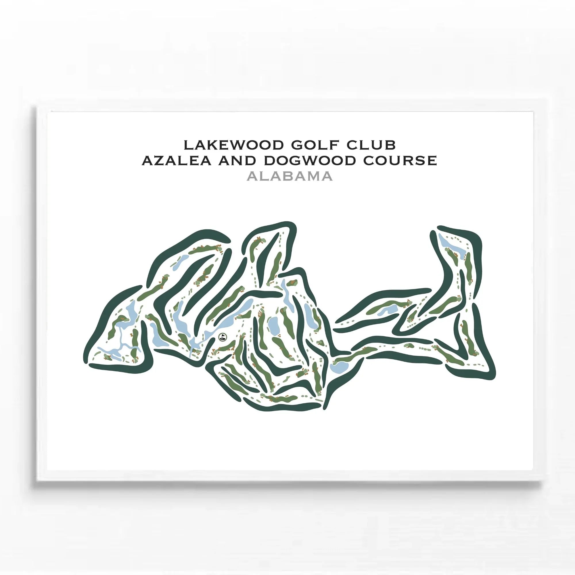 Azeala & Dogwood - Lakewood Country Club, Alabama - Printed Golf Courses