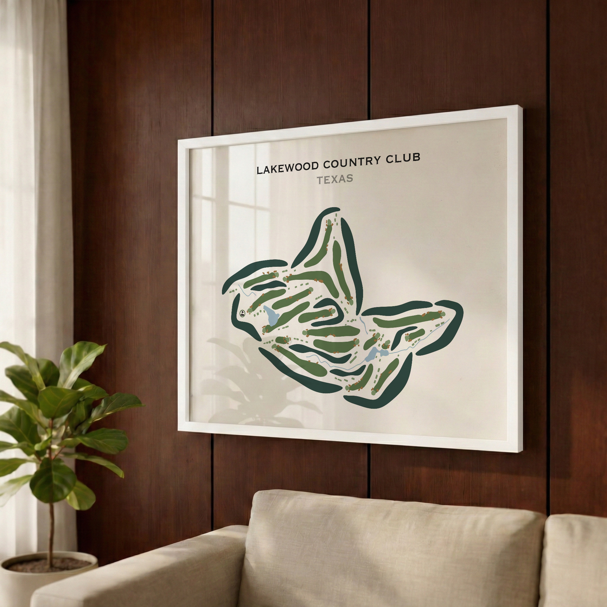 Lakewood Country Club, Texas - Printed Golf Courses