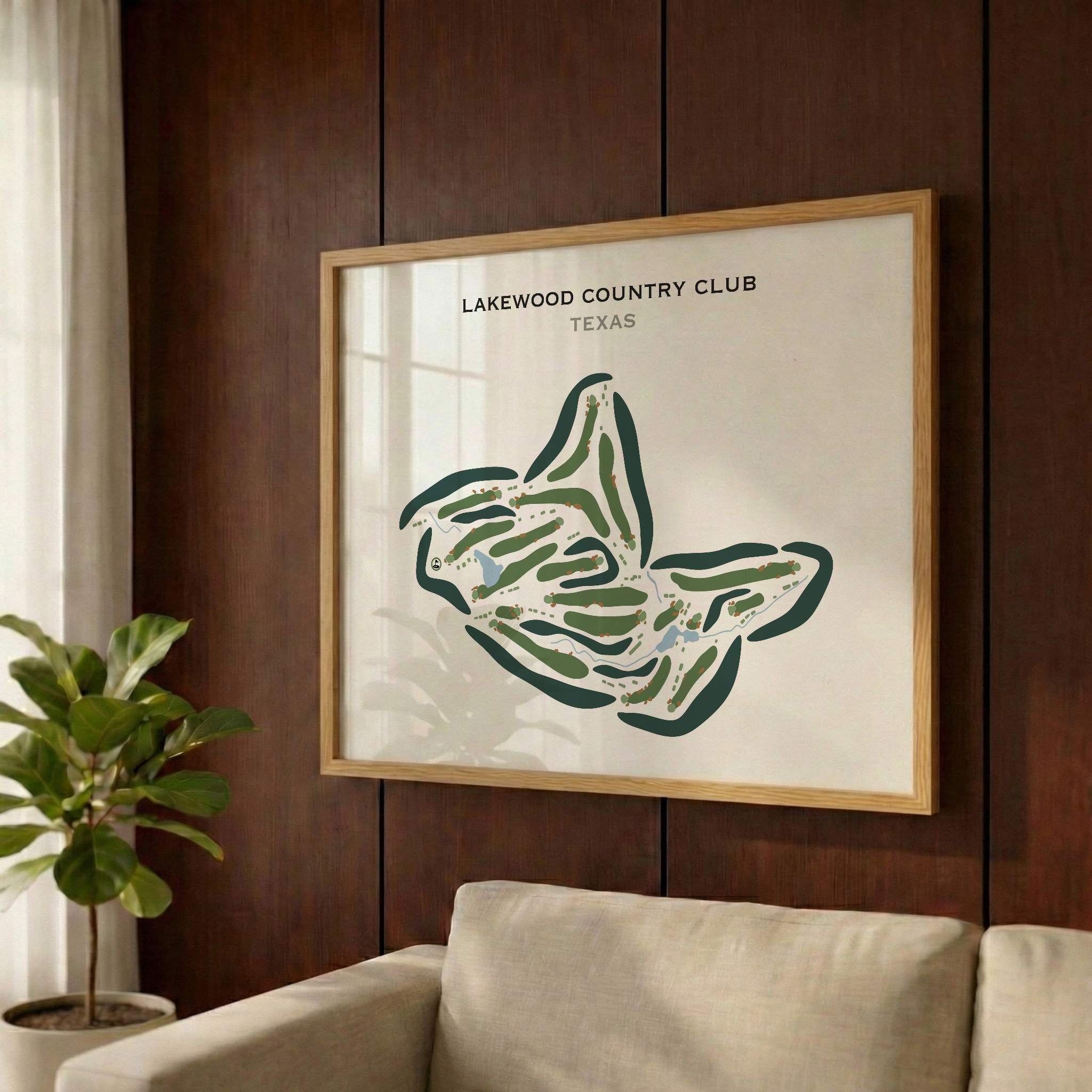 Lakewood Country Club, Texas - Printed Golf Courses