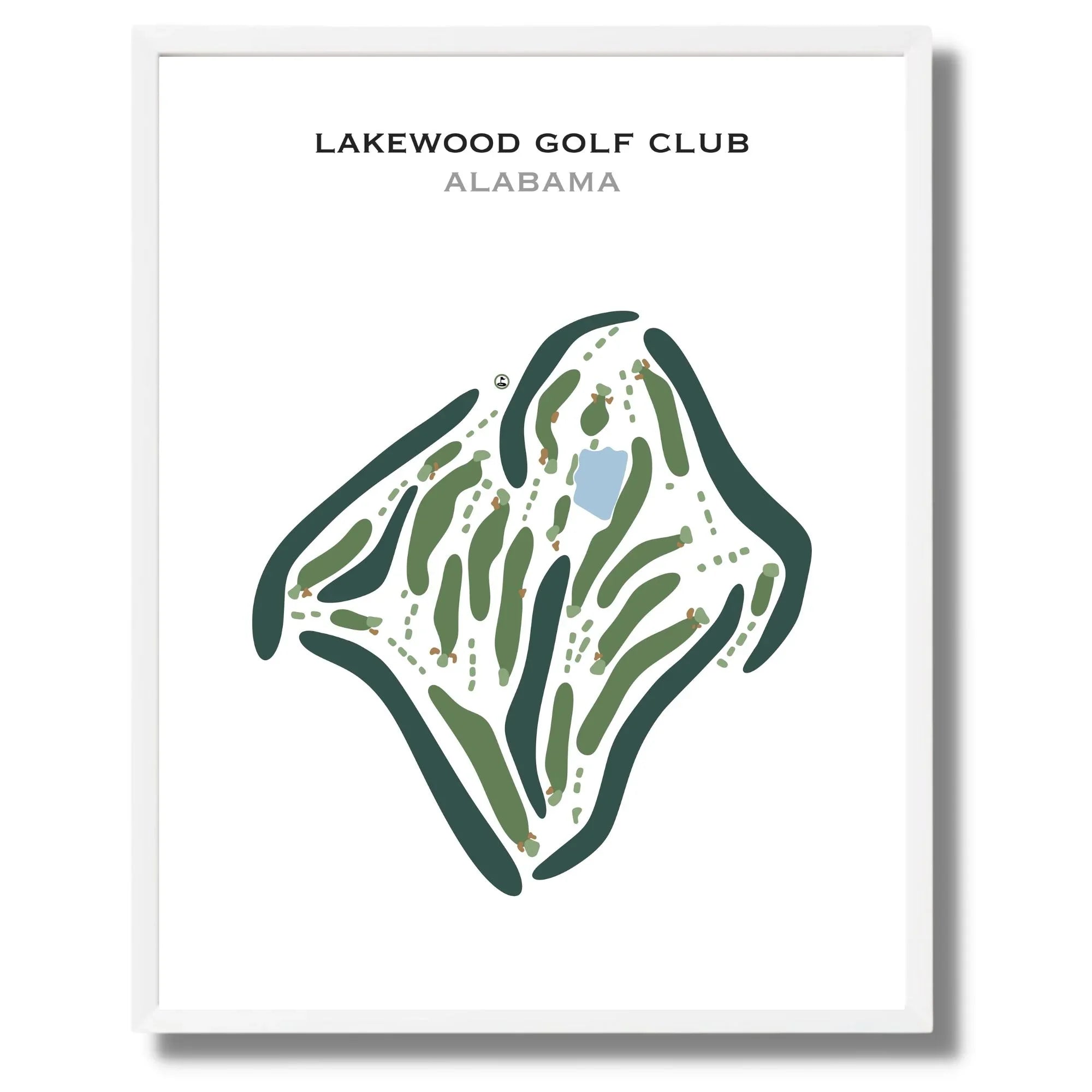Lakewood Golf Club, Alabama - Printed Golf Courses