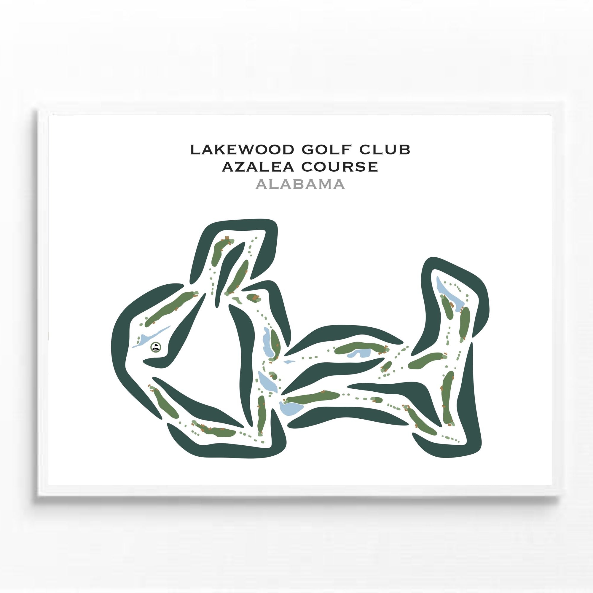 Lakewood Golf Club - Azalea Course, Alabama - Printed Golf Courses