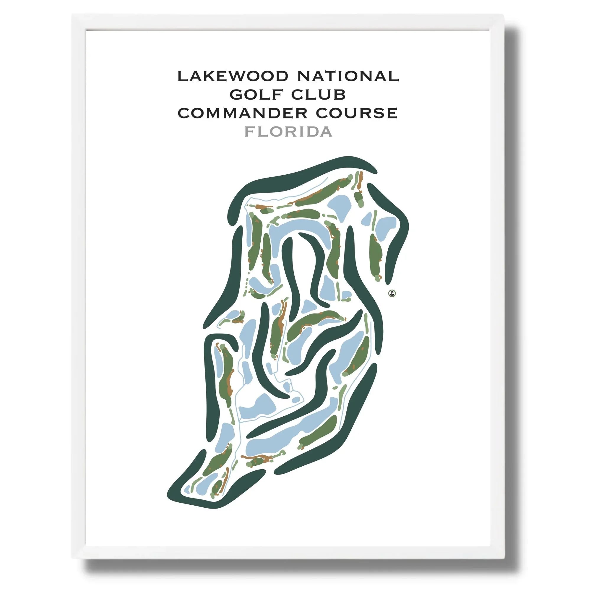 Lakewood National Golf Club Commander Course, Florida - Printed Golf Courses