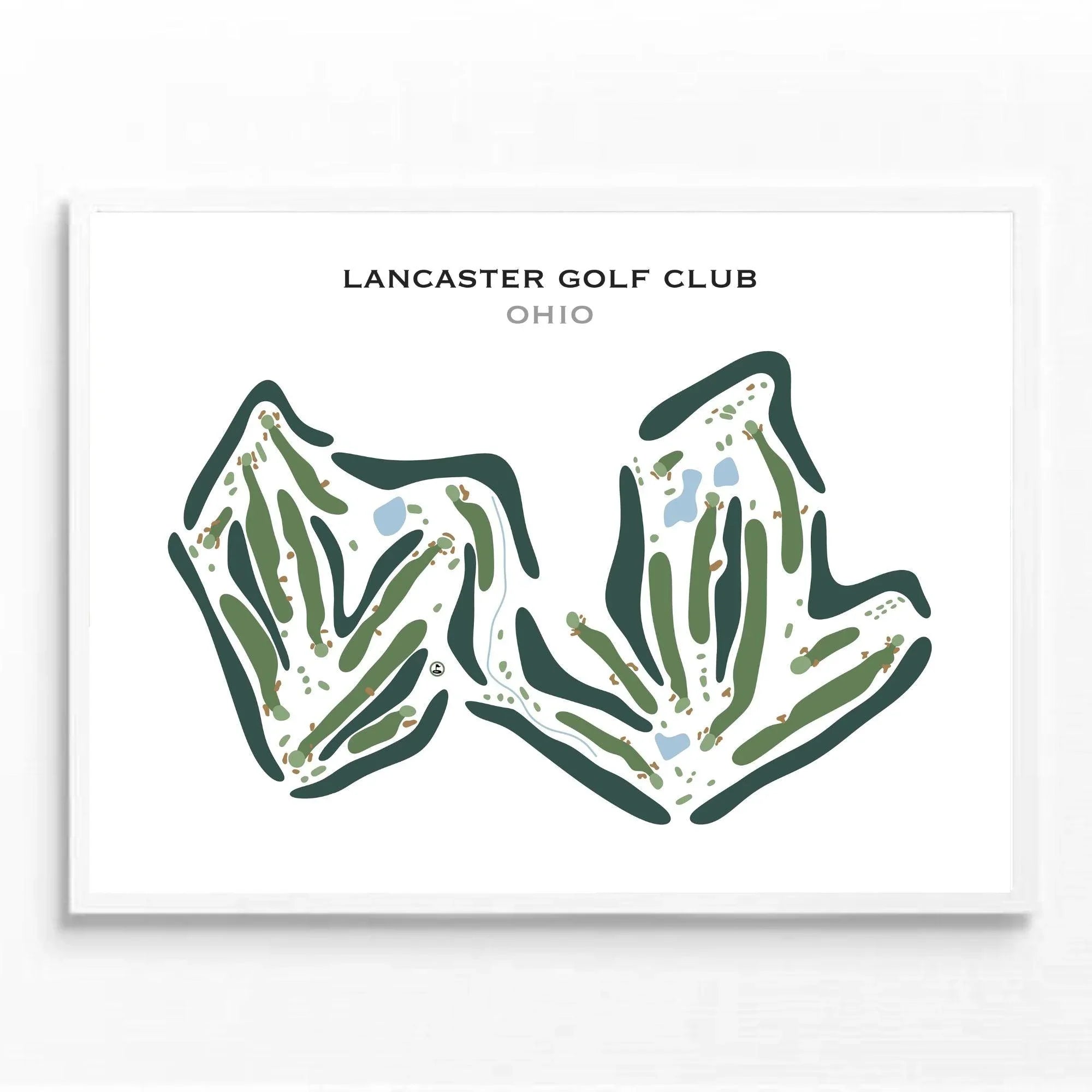 Lancaster Golf Club, Ohio - Printed Golf Course
